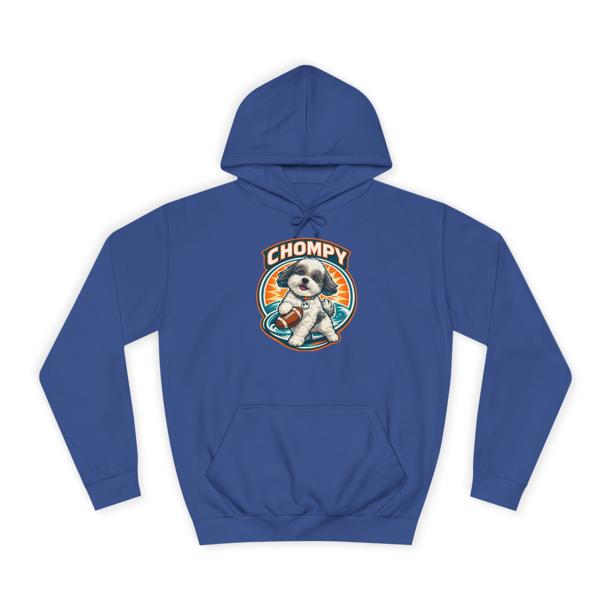 'Chompy' Football Cute Puppy Retro College Hoodie