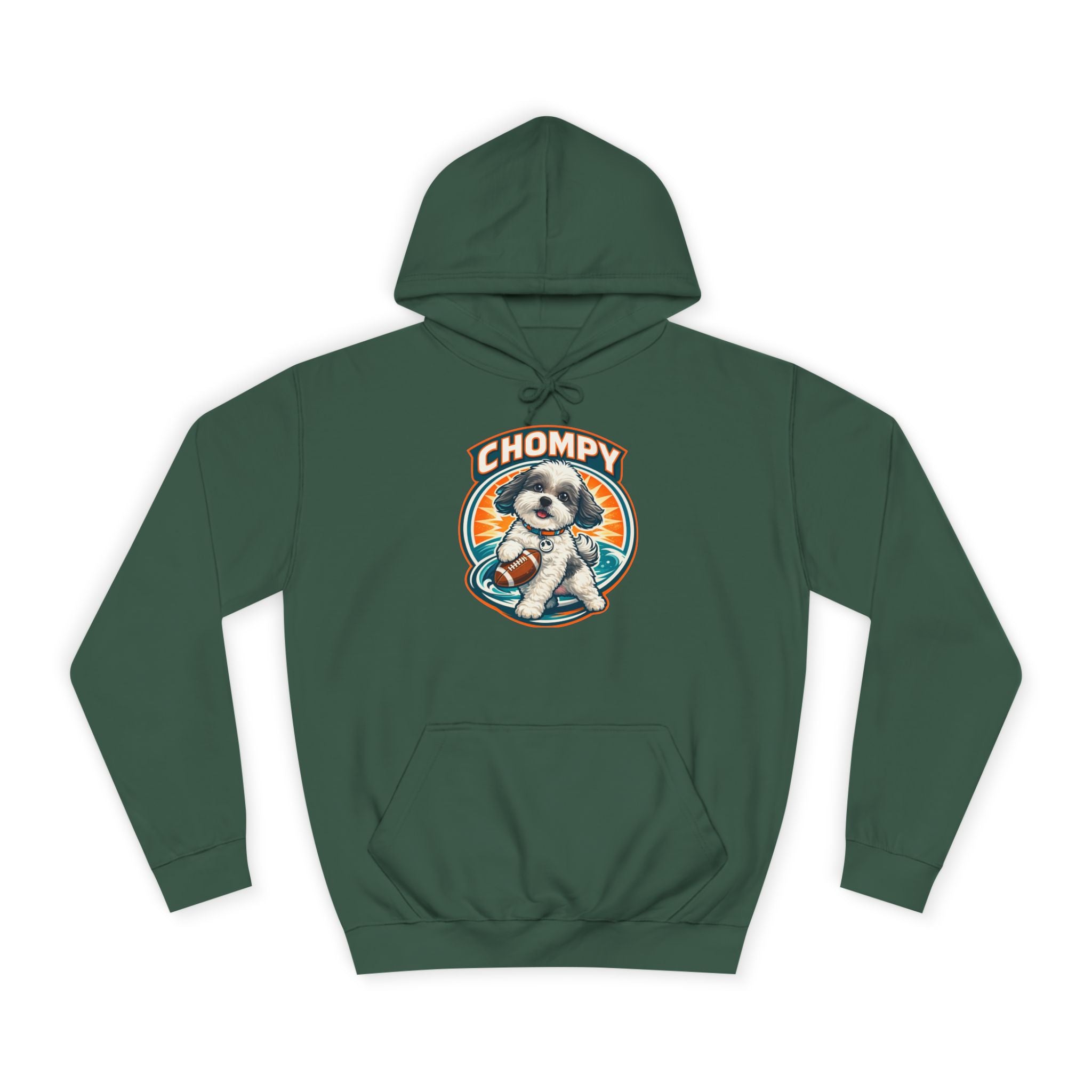 'Chompy' Football Cute Puppy Retro College Hoodie
