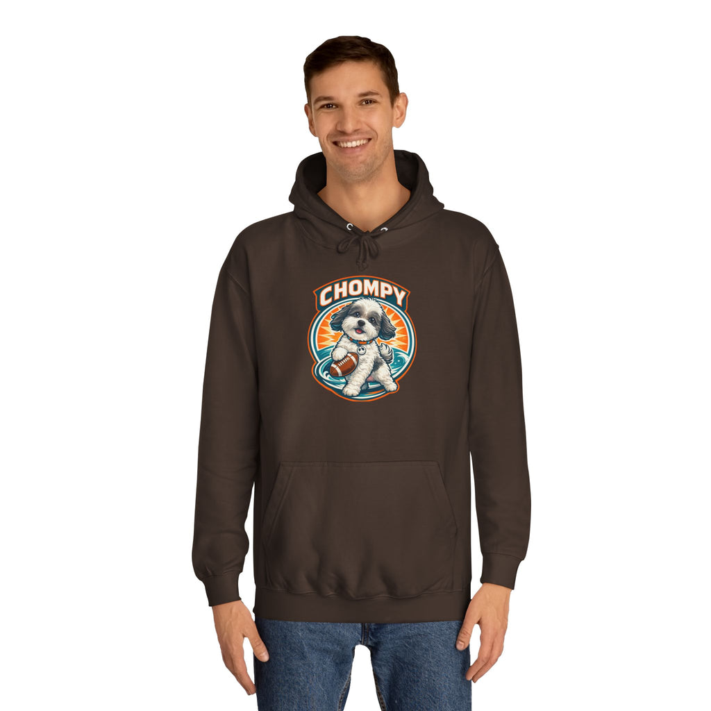 'Chompy' Football Cute Puppy Retro College Hoodie