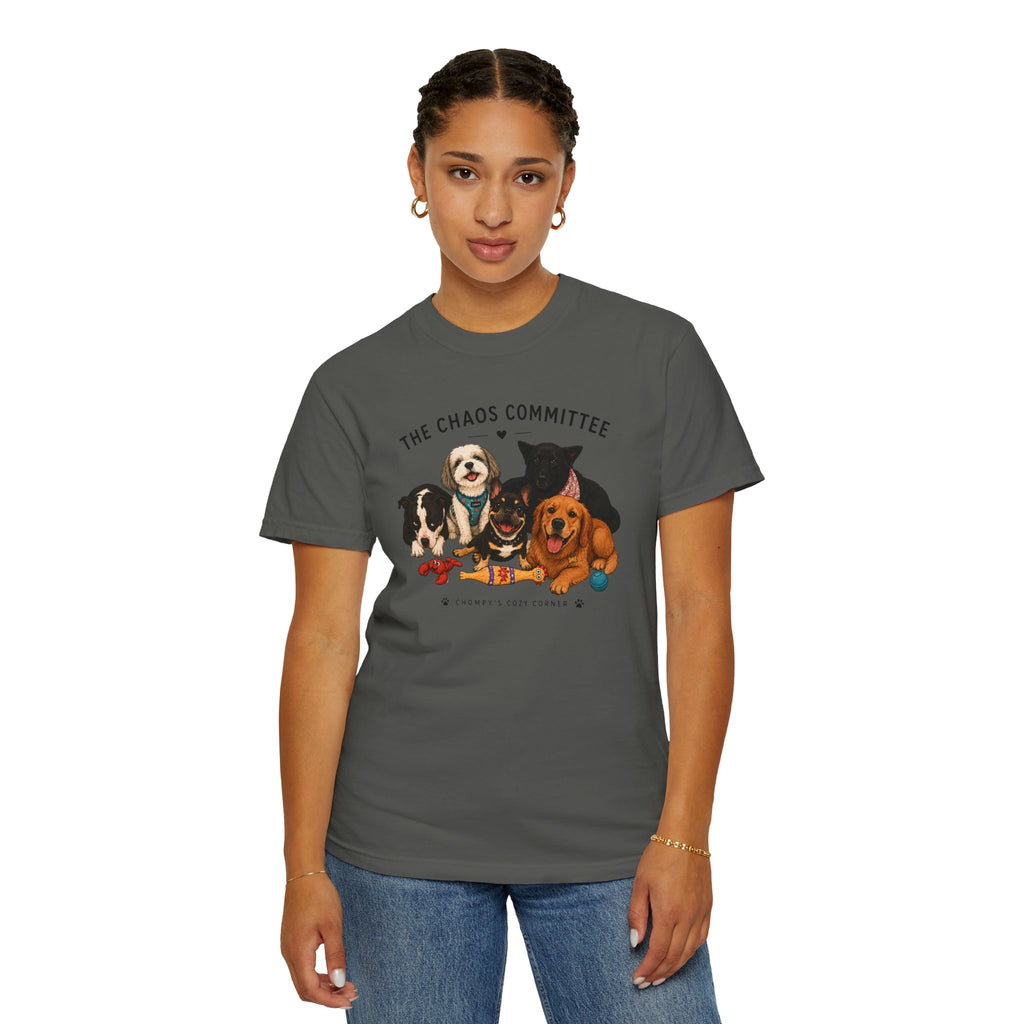 Chompy & Furriends ft. Fenlons: The Chaos Committee T-Shirt — Cute Pack of Dogs Graphic Tee