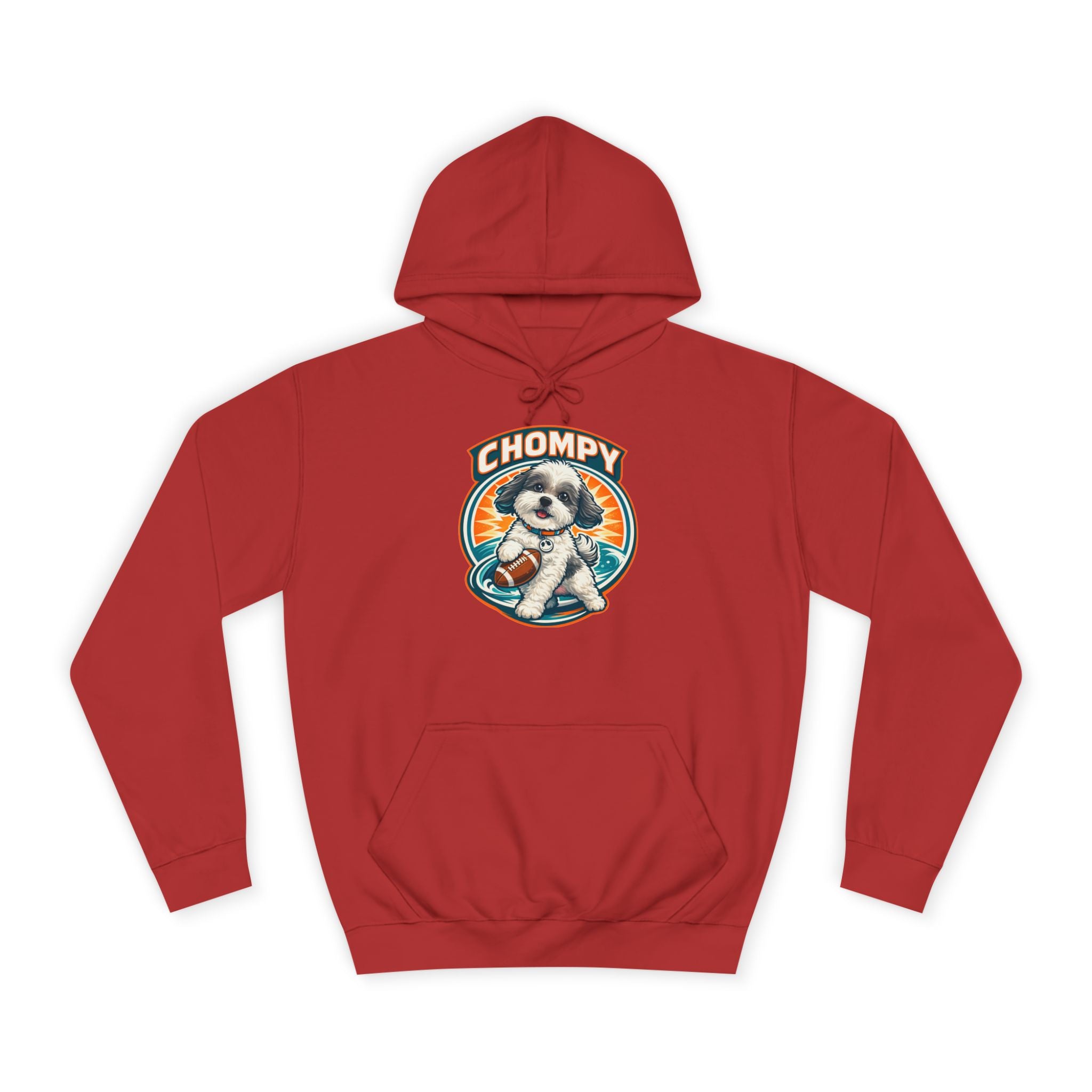 'Chompy' Football Cute Puppy Retro College Hoodie