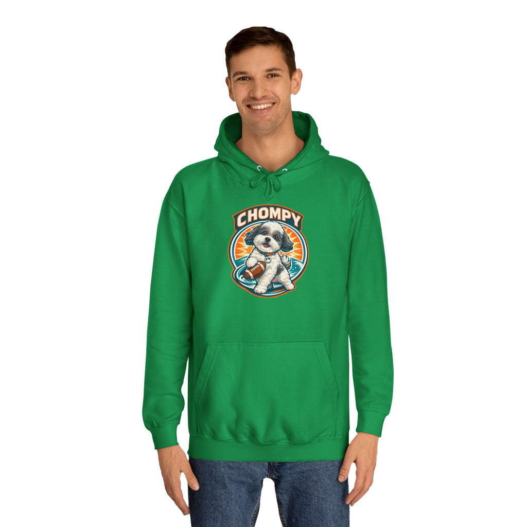 'Chompy' Football Cute Puppy Retro College Hoodie
