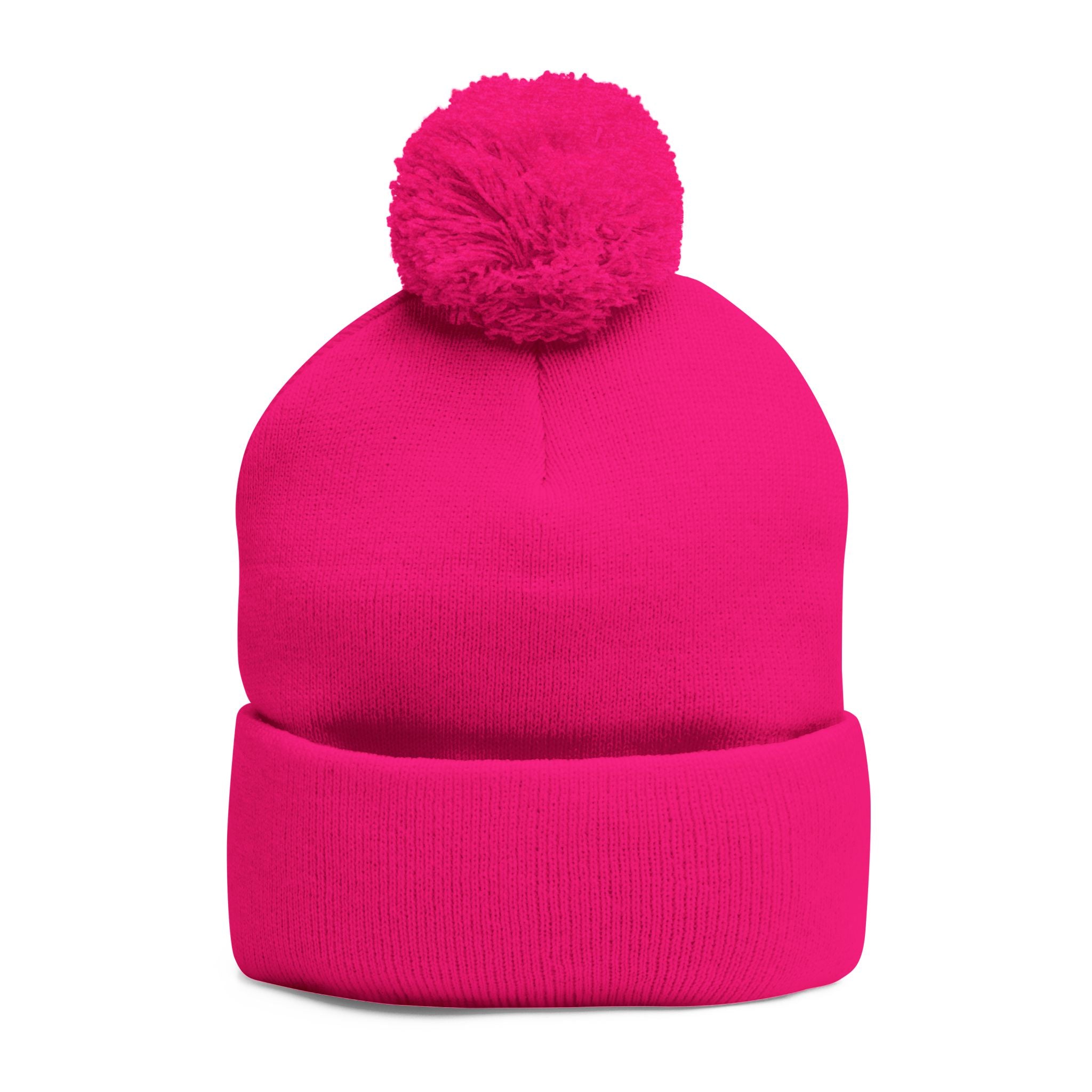 Cozy Shih-Poo Pom-Pom Knit Cap (Embroidery)