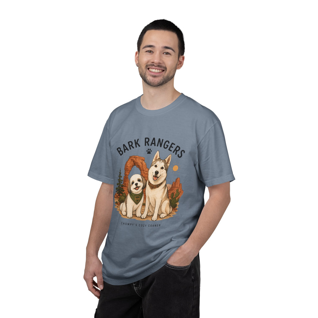 Chompy and Furriends ft. Boba: Bark Rangers T-Shirt — Cute Adventure Dog Graphic Tee