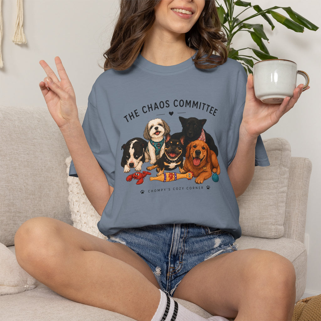 Chompy & Furriends ft. Fenlons: The Chaos Committee T-Shirt — Cute Pack of Dogs Graphic Tee