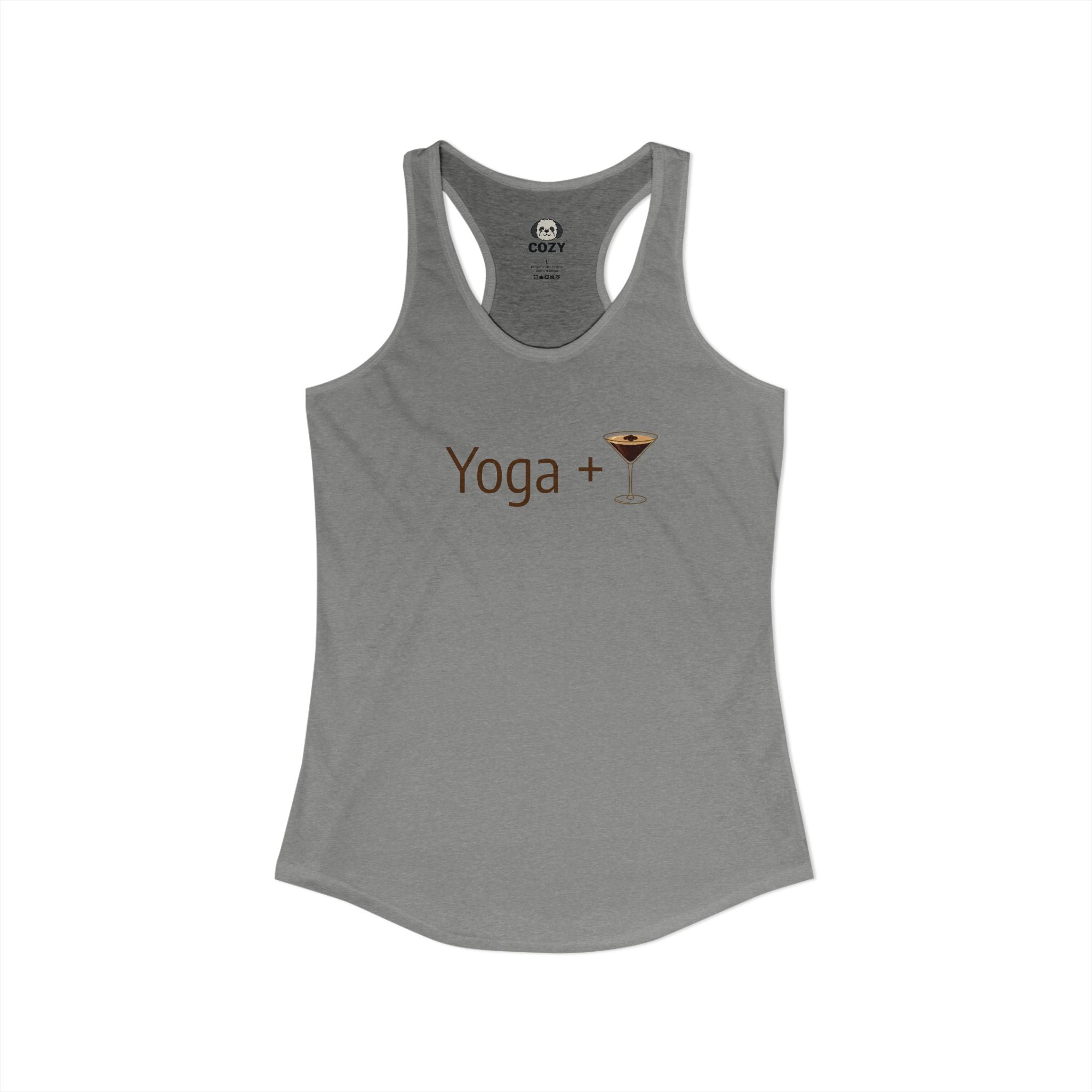 Yoga & Espresso Martinis Racerback Tank — Women's Fitness Tank