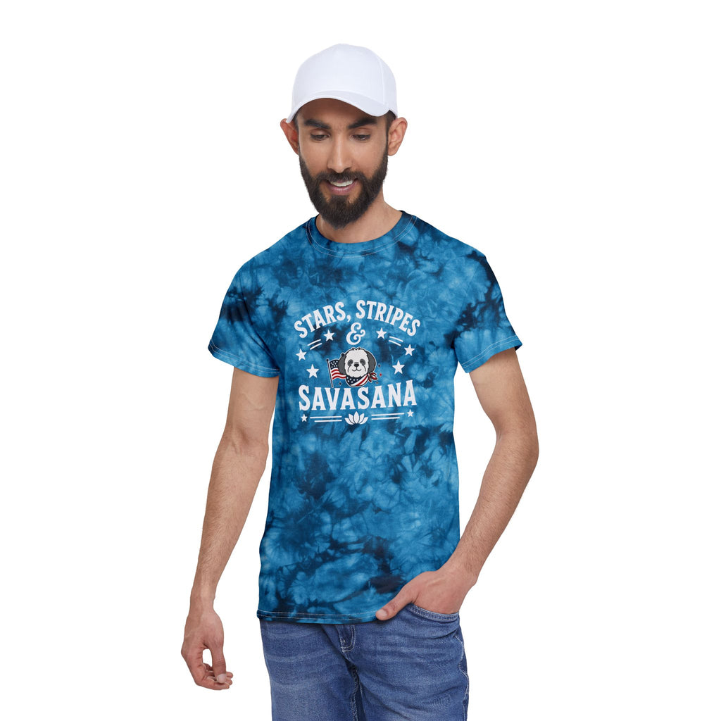 Stars stripes savasana Tie-Dye Tee for yoga