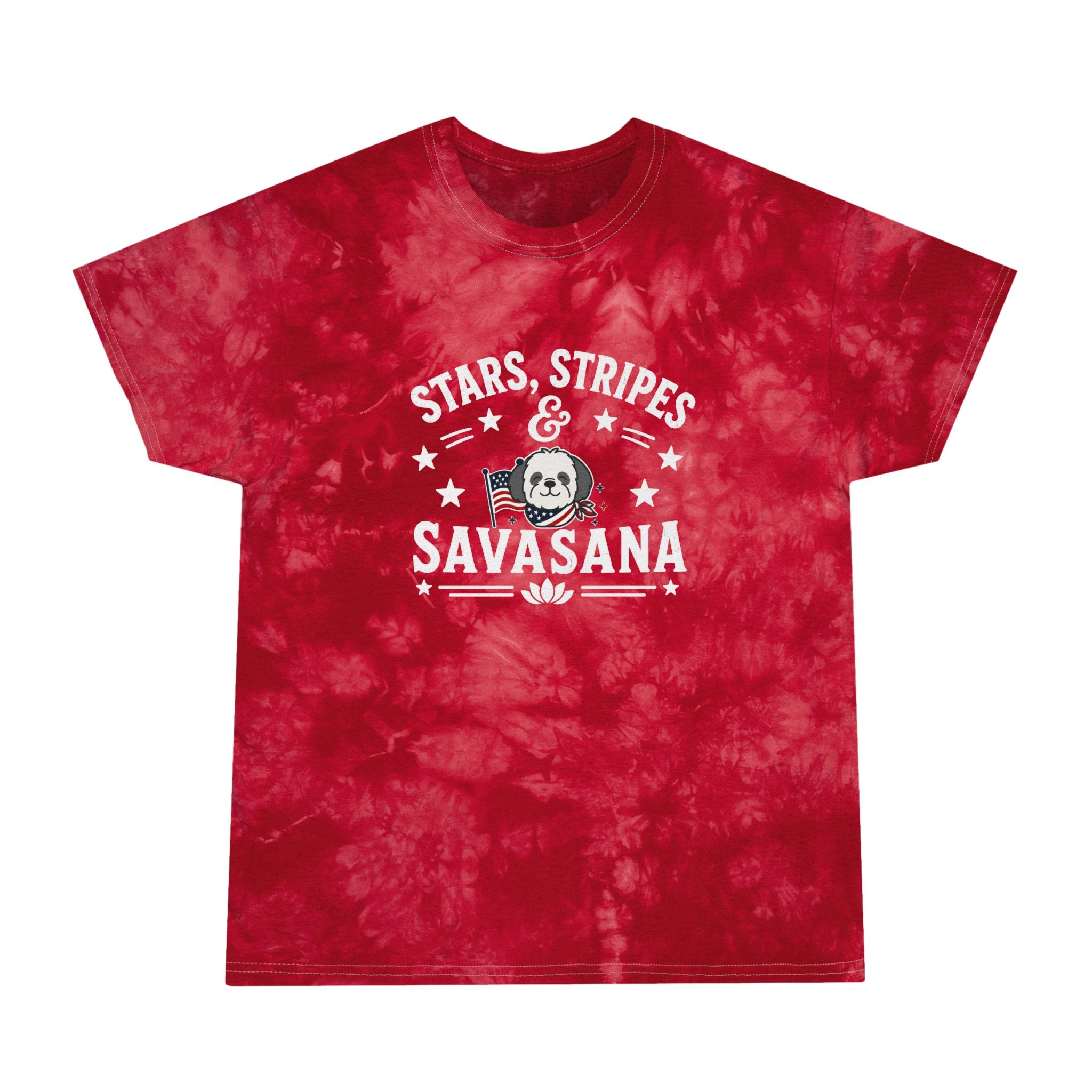 Stars stripes savasana Tie-Dye Tee for yoga