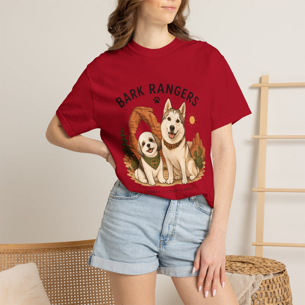 Chompy and Furriends ft. Boba: Bark Rangers T-Shirt — Cute Adventure Dog Graphic Tee