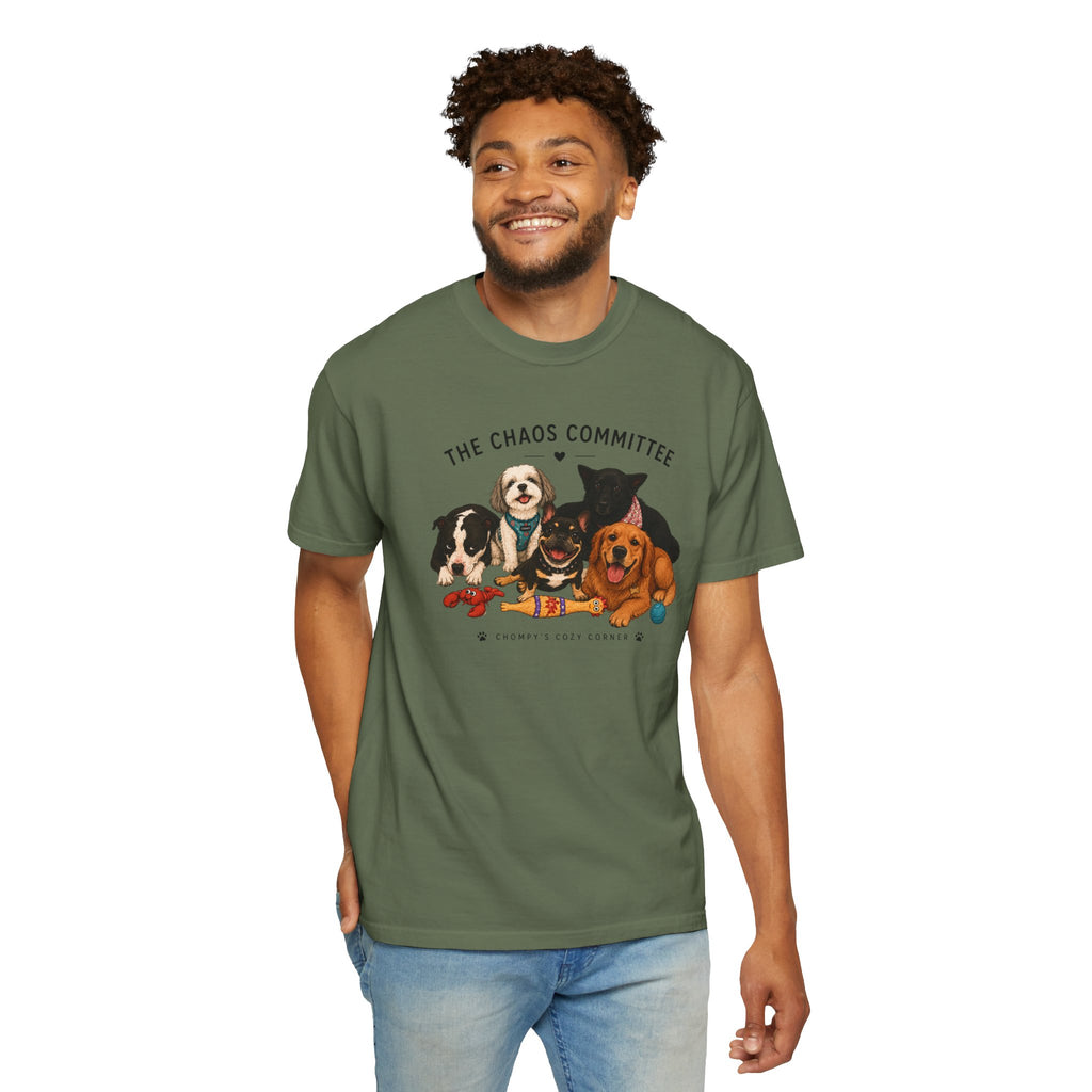 Chompy & Furriends ft. Fenlons: The Chaos Committee T-Shirt — Cute Pack of Dogs Graphic Tee
