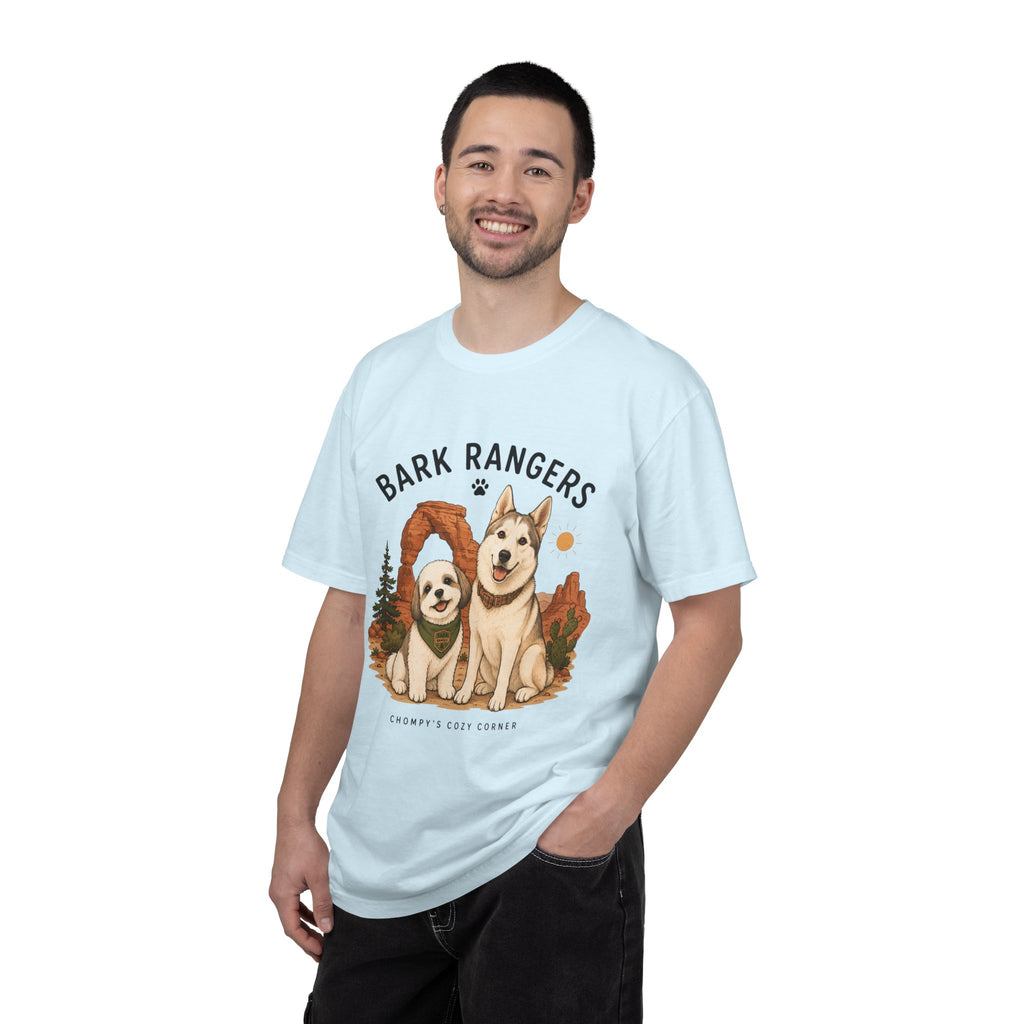 Chompy and Furriends ft. Boba: Bark Rangers T-Shirt — Cute Adventure Dog Graphic Tee