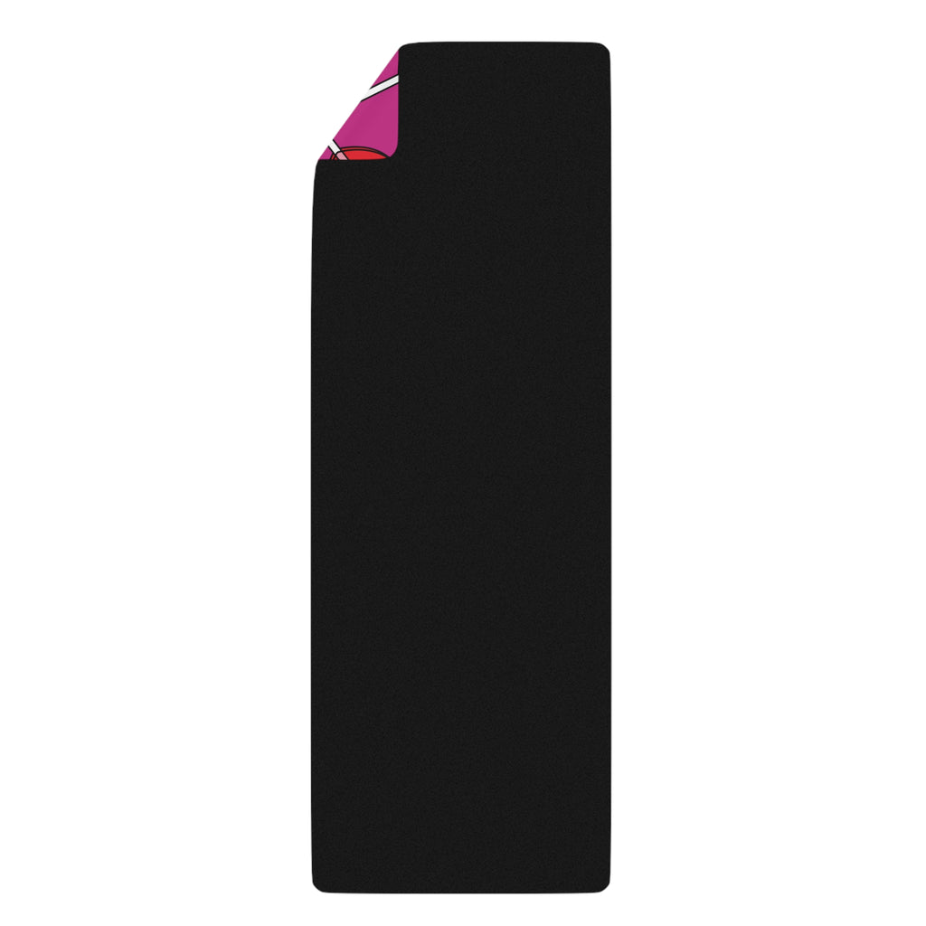 Heart Lollipop Rubber Yoga Mat — "I am worthy of love exactly as I am" Affirmation