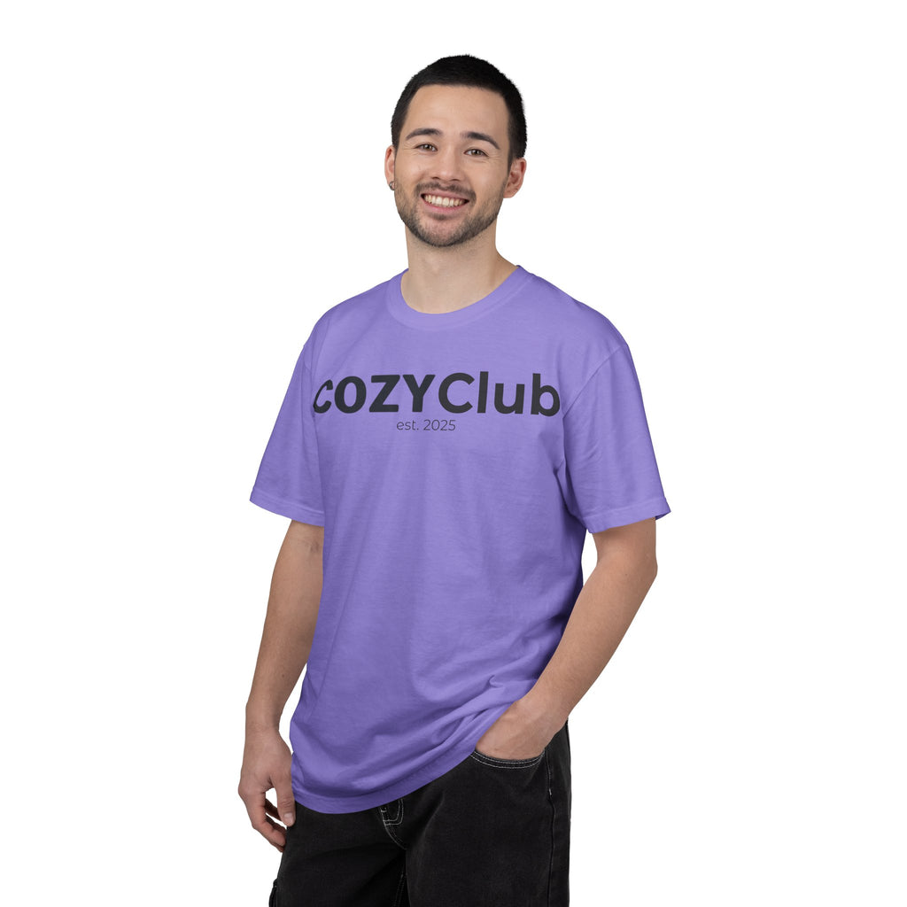 Cozy Club est. 2025 T-Shirt — Vintage Garment-Dyed Tee
