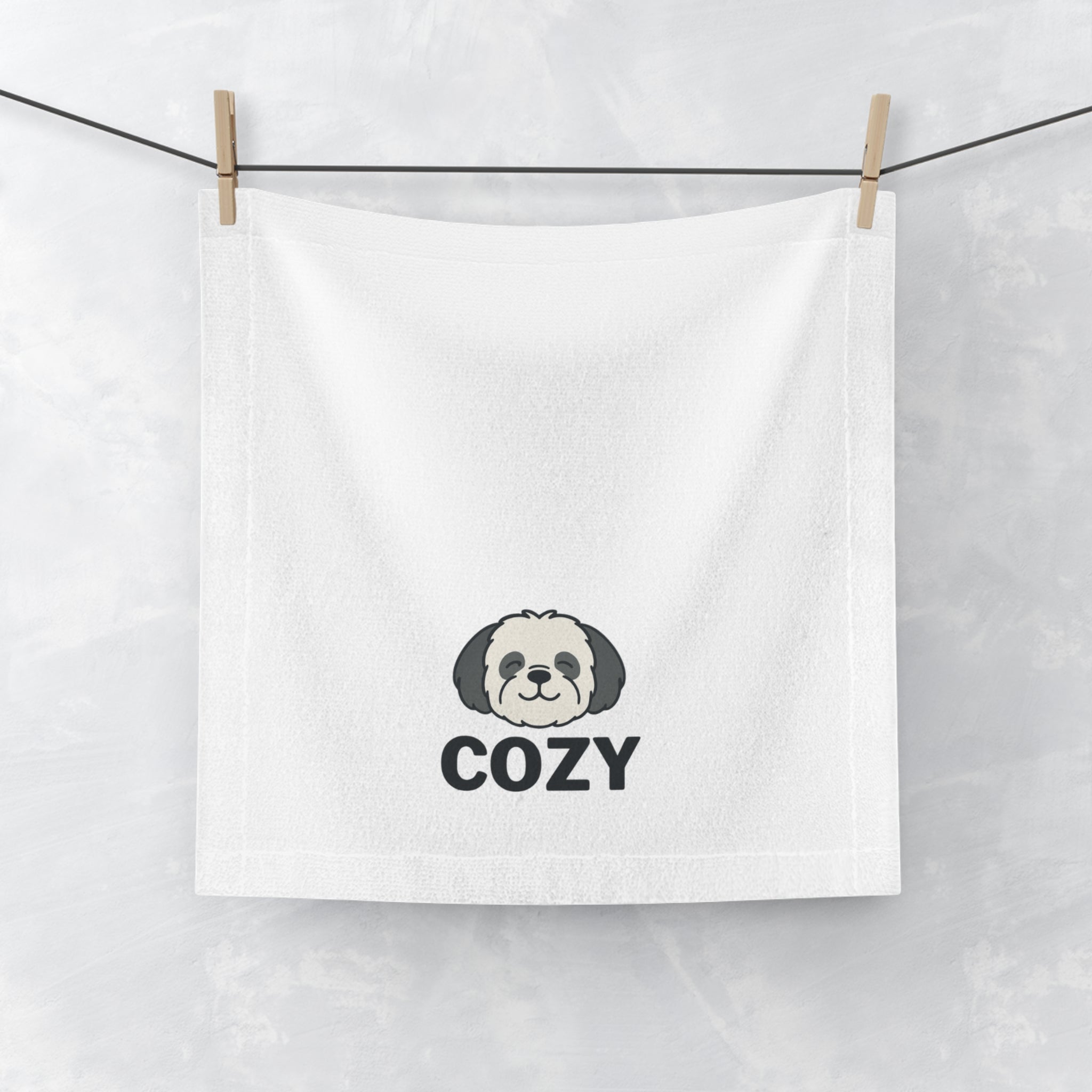 Cozy Shih-Poo Face Towel