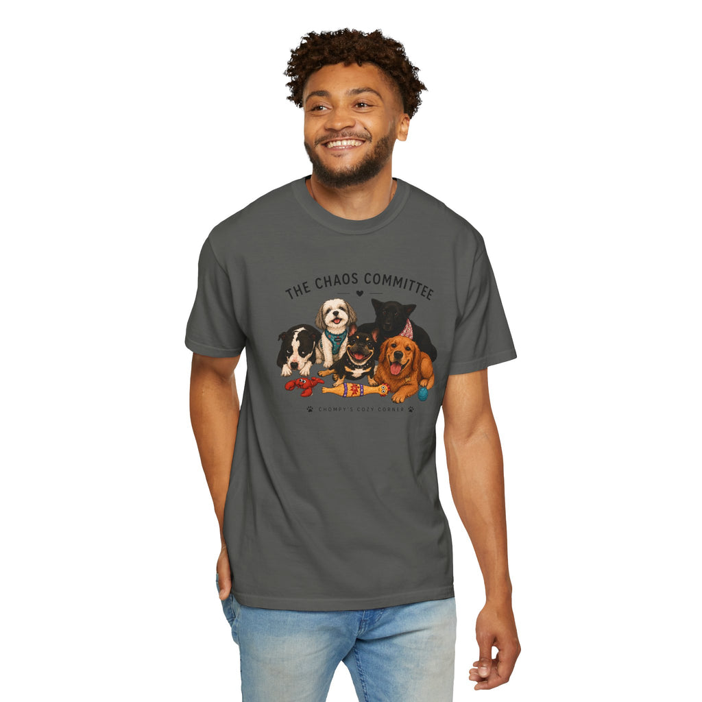 Chompy & Furriends ft. Fenlons: The Chaos Committee T-Shirt — Cute Pack of Dogs Graphic Tee