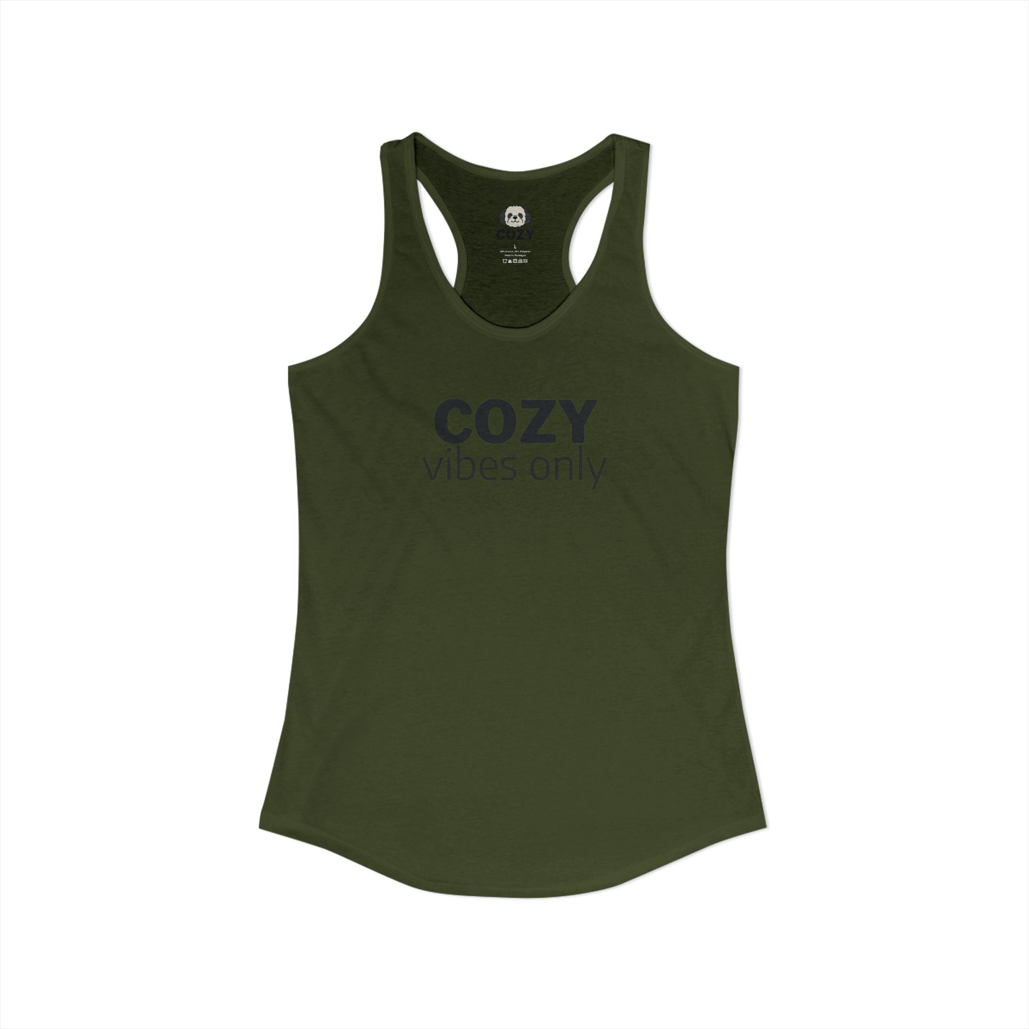 Cozy Vibes Only Racerback Tank — Women's Yoga Tank Top