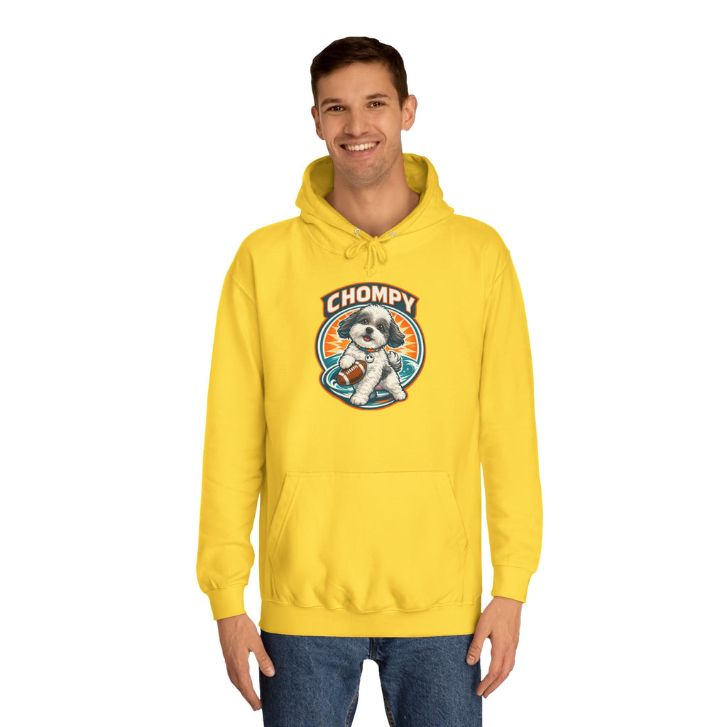 'Chompy' Football Cute Puppy Retro College Hoodie