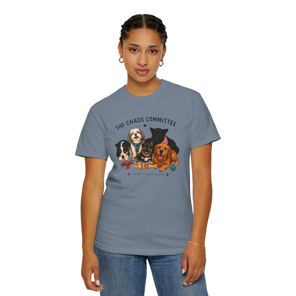 Chompy & Furriends ft. Fenlons: The Chaos Committee T-Shirt — Cute Pack of Dogs Graphic Tee