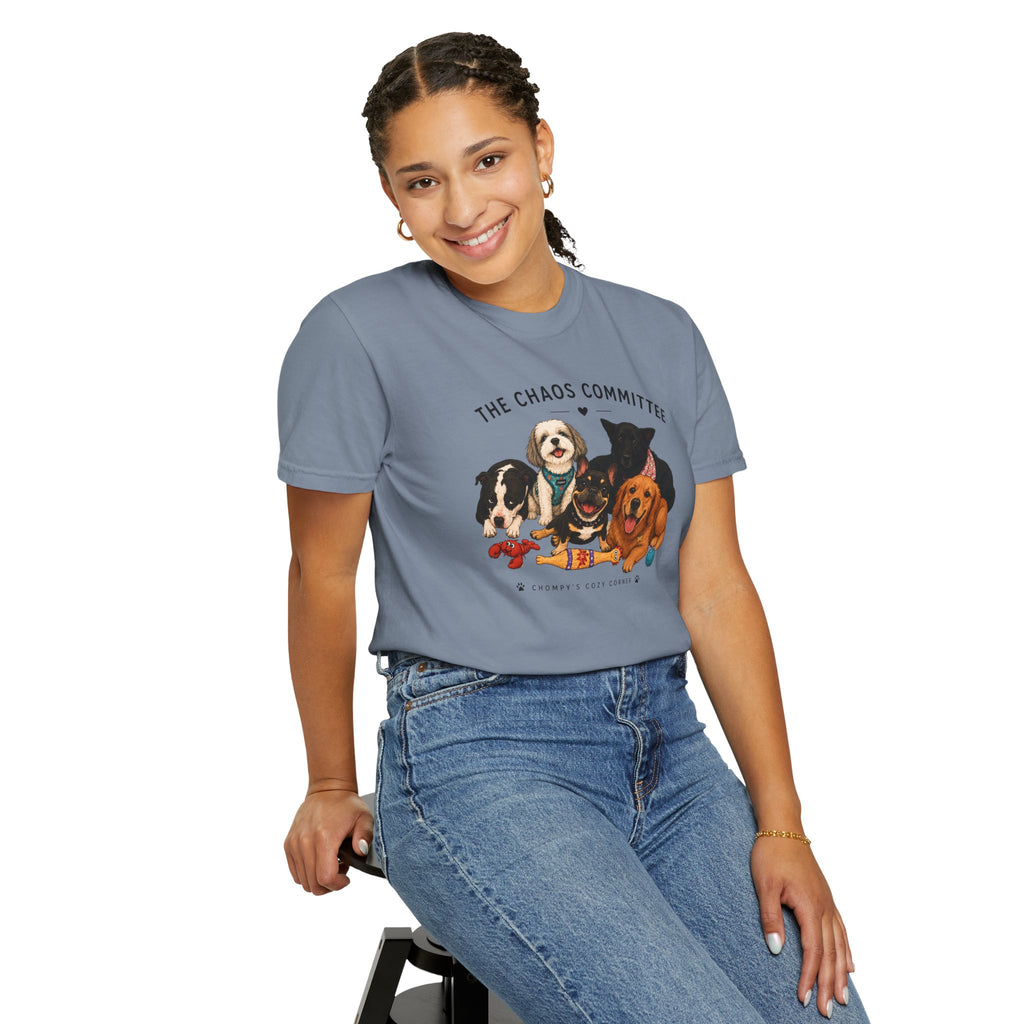 Chompy & Furriends ft. Fenlons: The Chaos Committee T-Shirt — Cute Pack of Dogs Graphic Tee