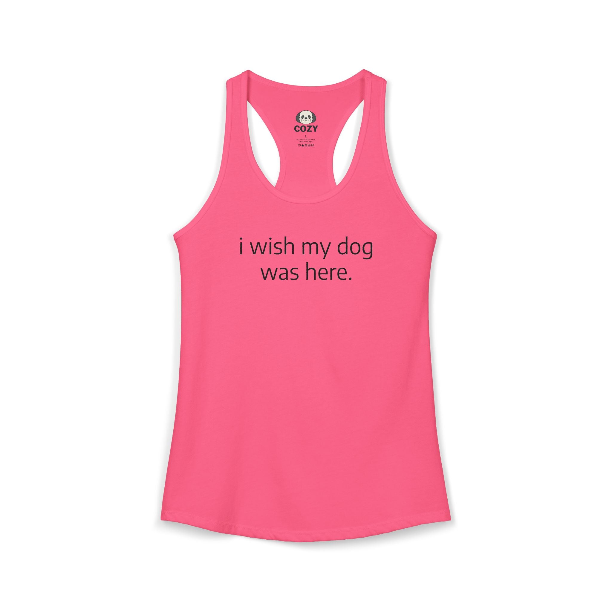 “I Wish My Dog Was Here” Emotional Support Dog Lover Tank