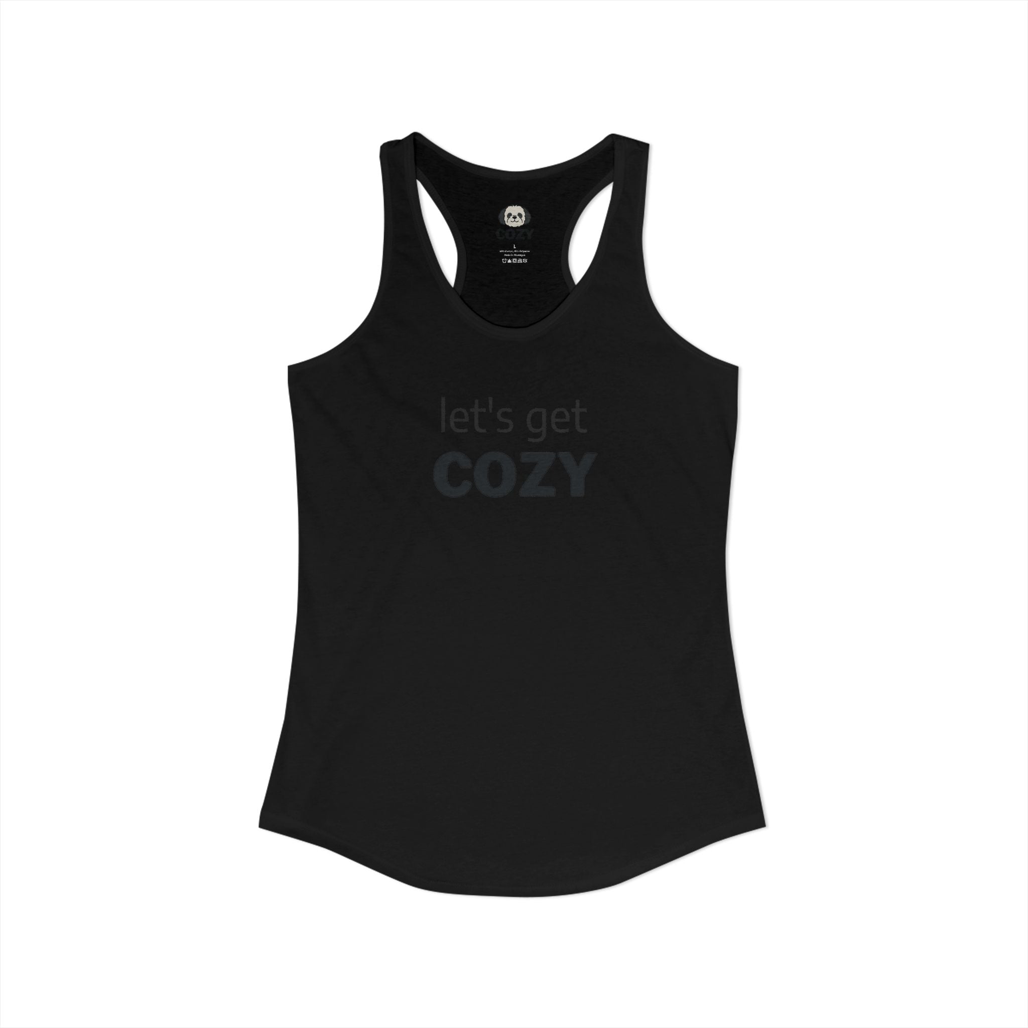 Let’s Get Cozy Racerback Tank — Women's Cozy Lounge Tank Top
