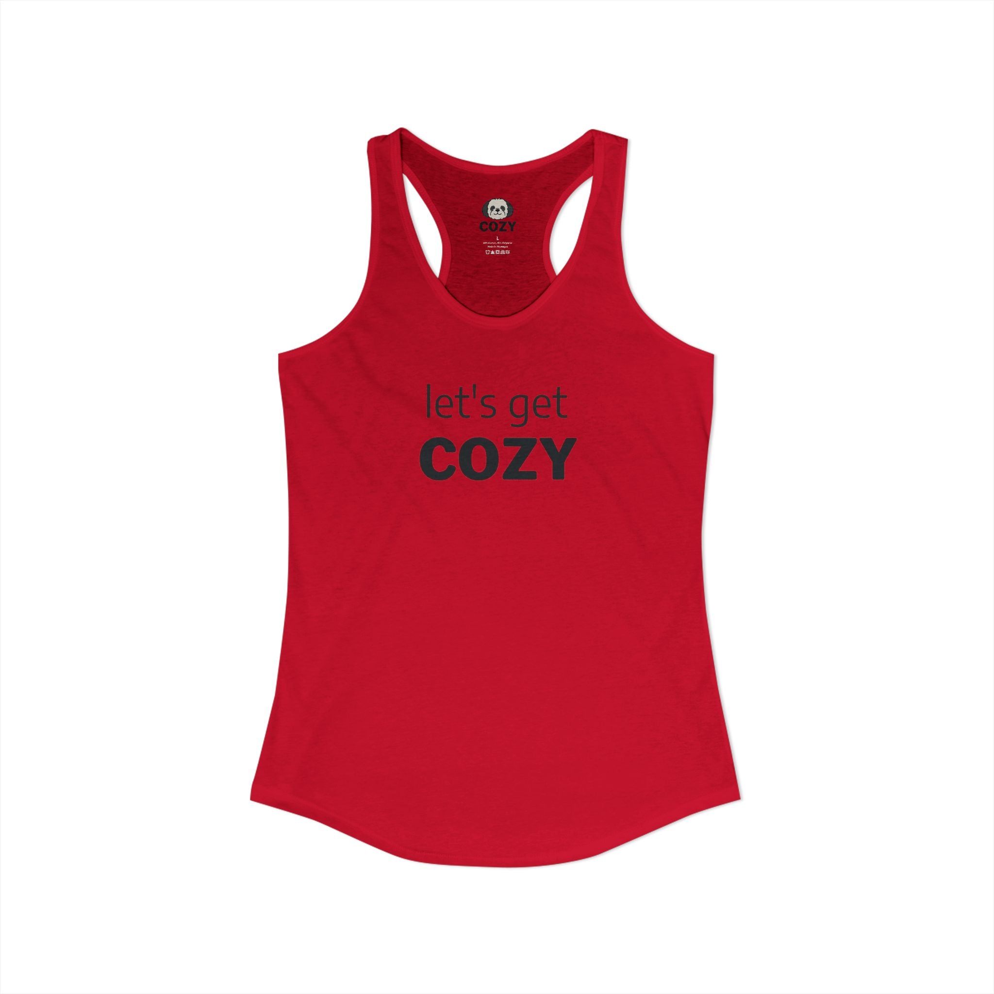Let’s Get Cozy Racerback Tank — Women's Cozy Lounge Tank Top