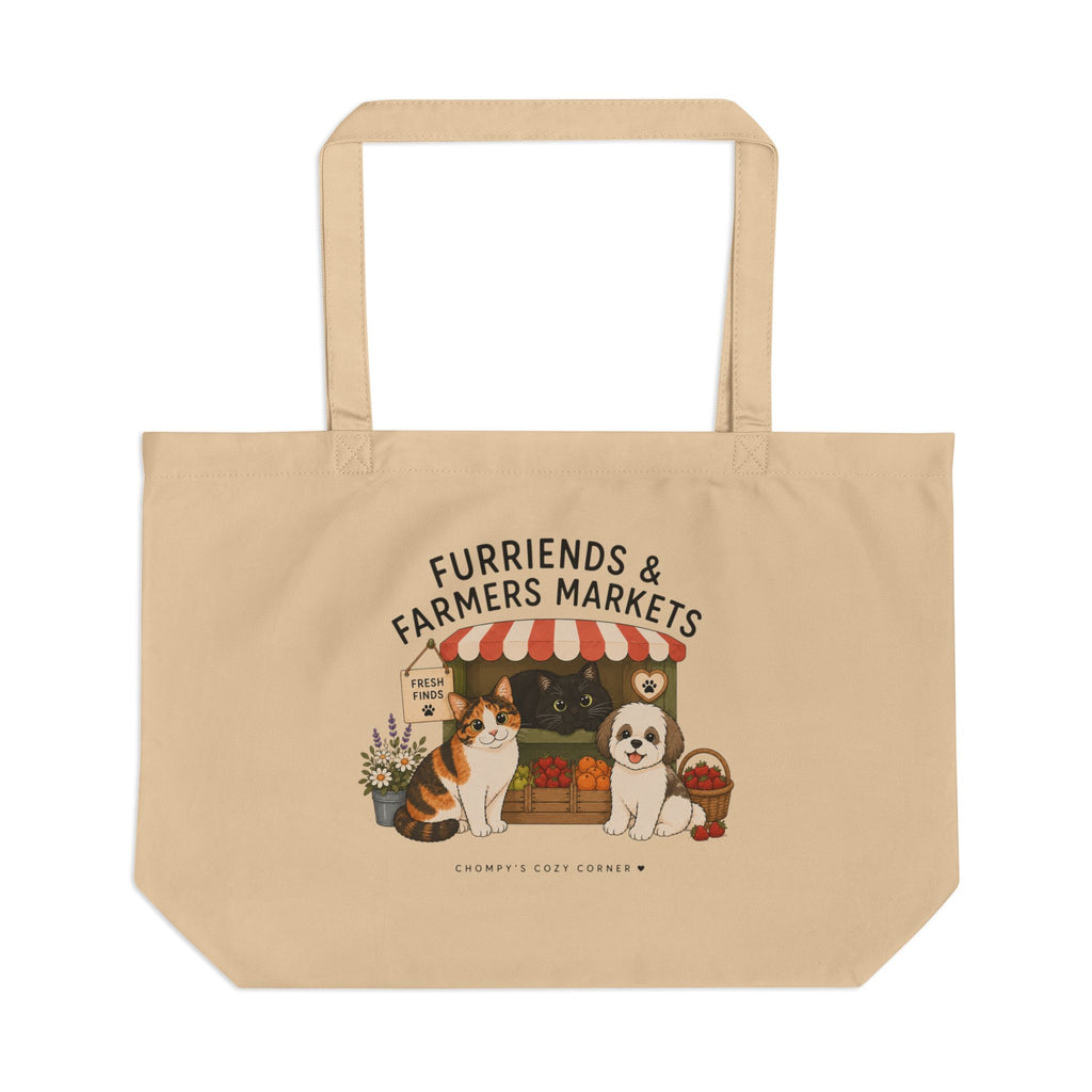Farmers Market Tote Bag — "Furriends & Farmers Markets" Eco Canvas Shopper