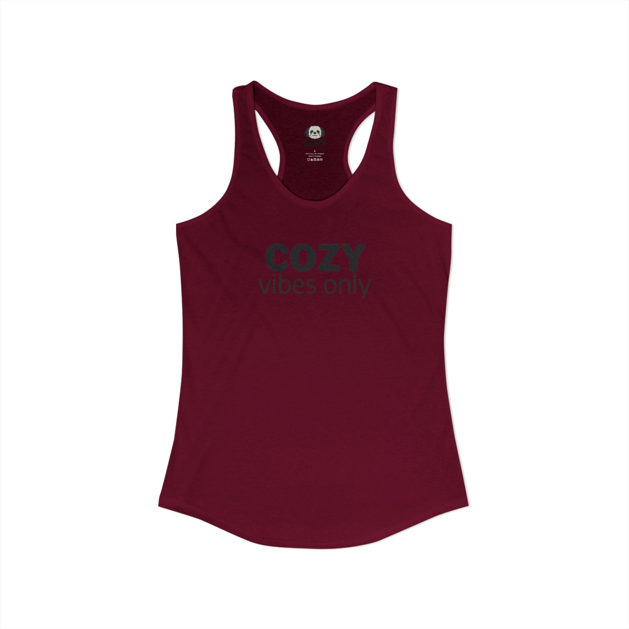 Cozy Vibes Only Racerback Tank — Women's Yoga Tank Top