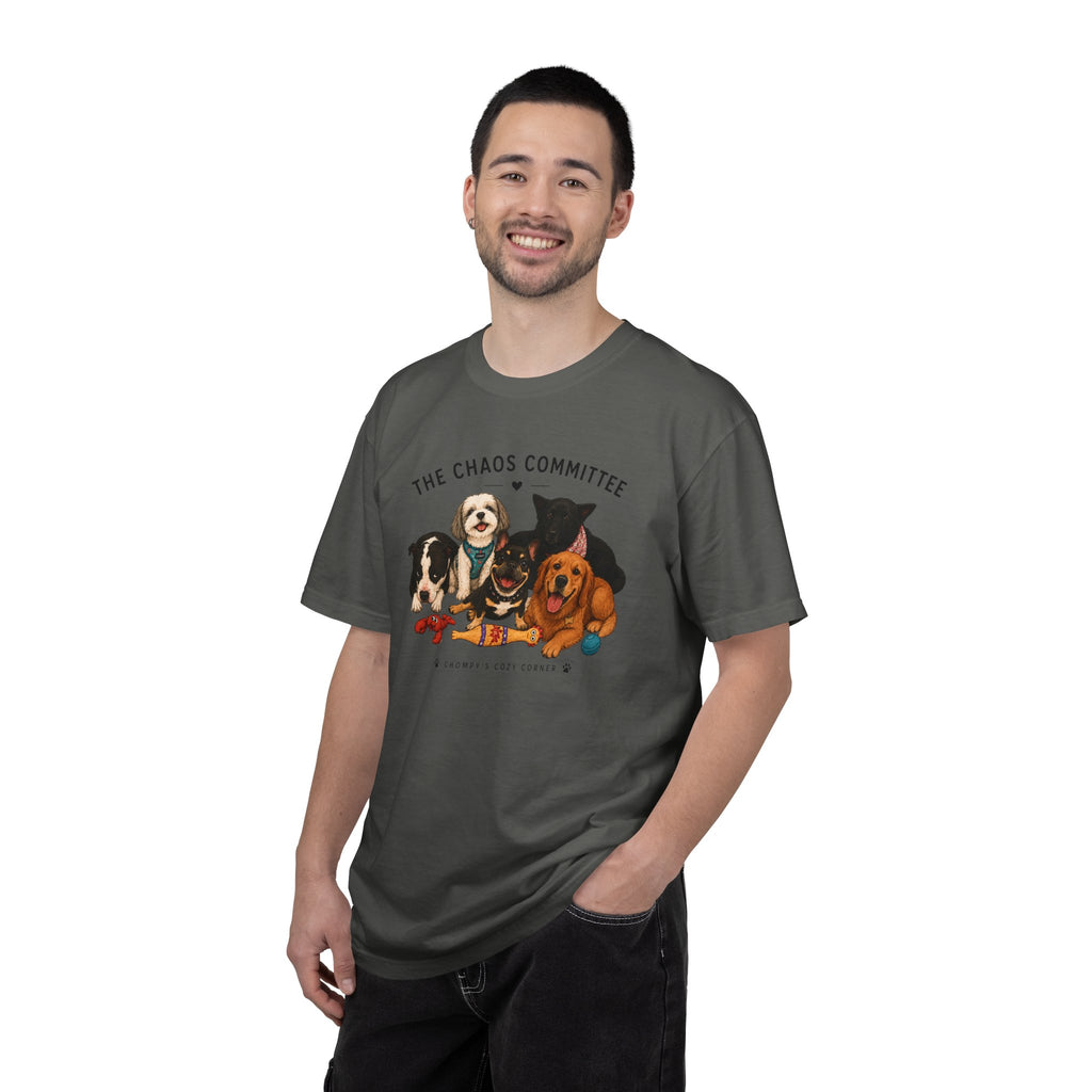 Chompy & Furriends ft. Fenlons: The Chaos Committee T-Shirt — Cute Pack of Dogs Graphic Tee