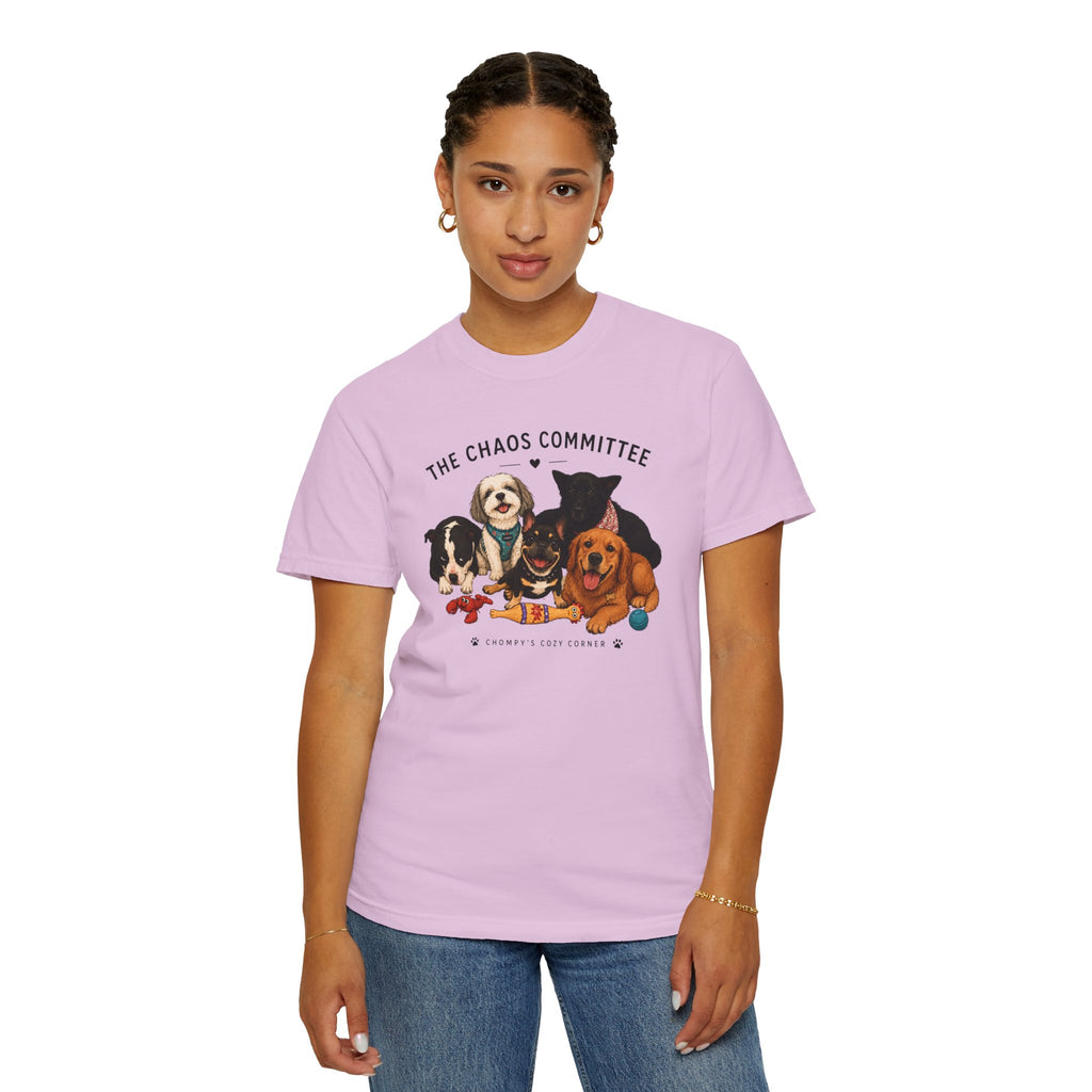 Chompy & Furriends ft. Fenlons: The Chaos Committee T-Shirt — Cute Pack of Dogs Graphic Tee