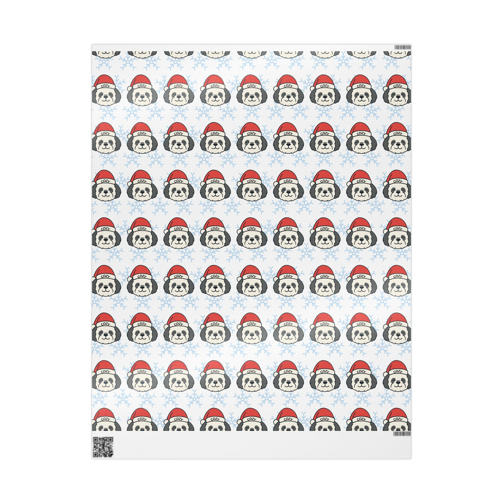 Cozy Chompy Shih-Poo Santa Wrapping Paper