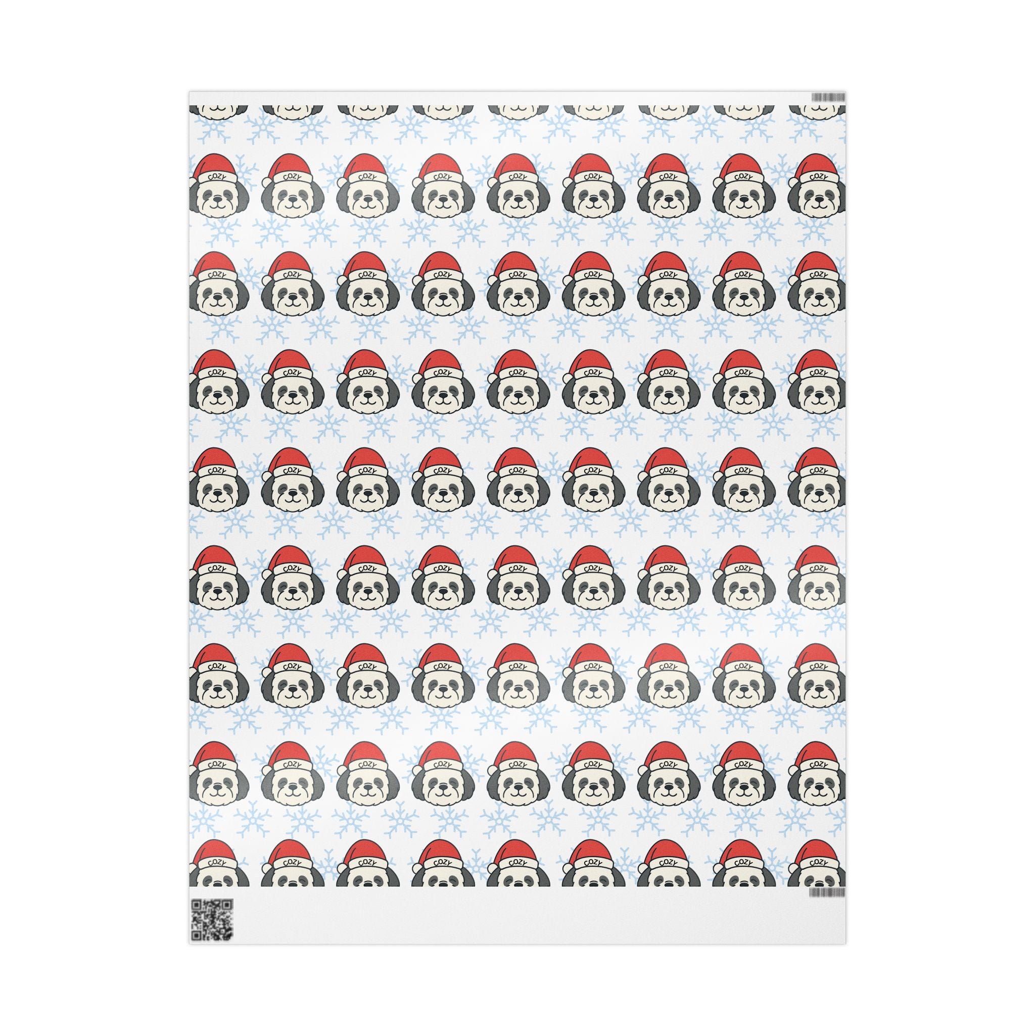Cozy Chompy Shih-Poo Santa Wrapping Paper