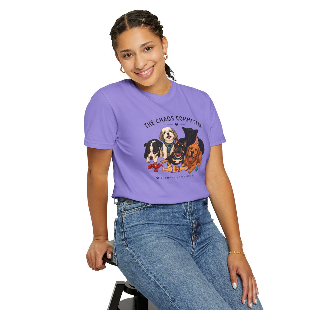 Chompy & Furriends ft. Fenlons: The Chaos Committee T-Shirt — Cute Pack of Dogs Graphic Tee
