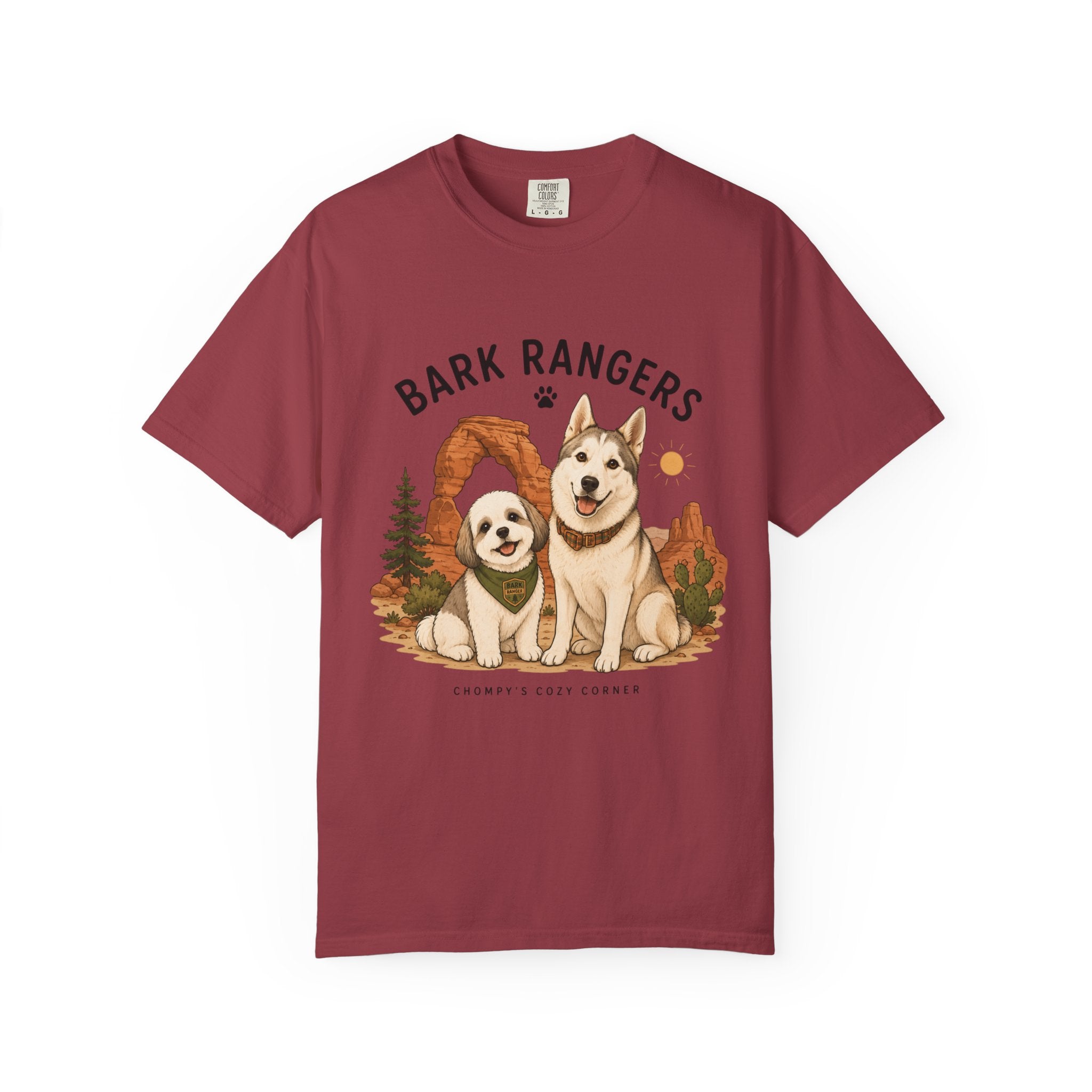 Chompy and Furriends ft. Boba: Bark Rangers T-Shirt — Cute Adventure Dog Graphic Tee