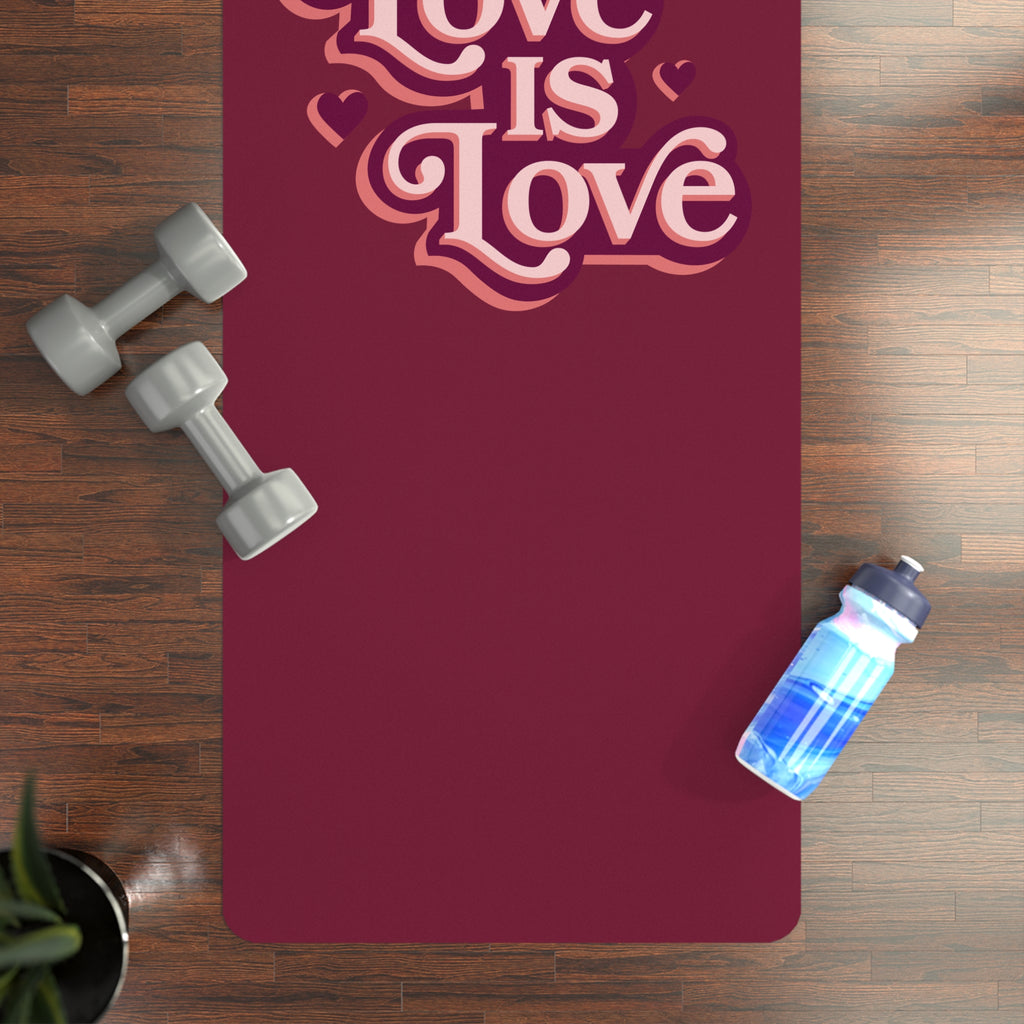Love Is Love Rubber Yoga Mat — Non-Slip Eco Exercise Mat