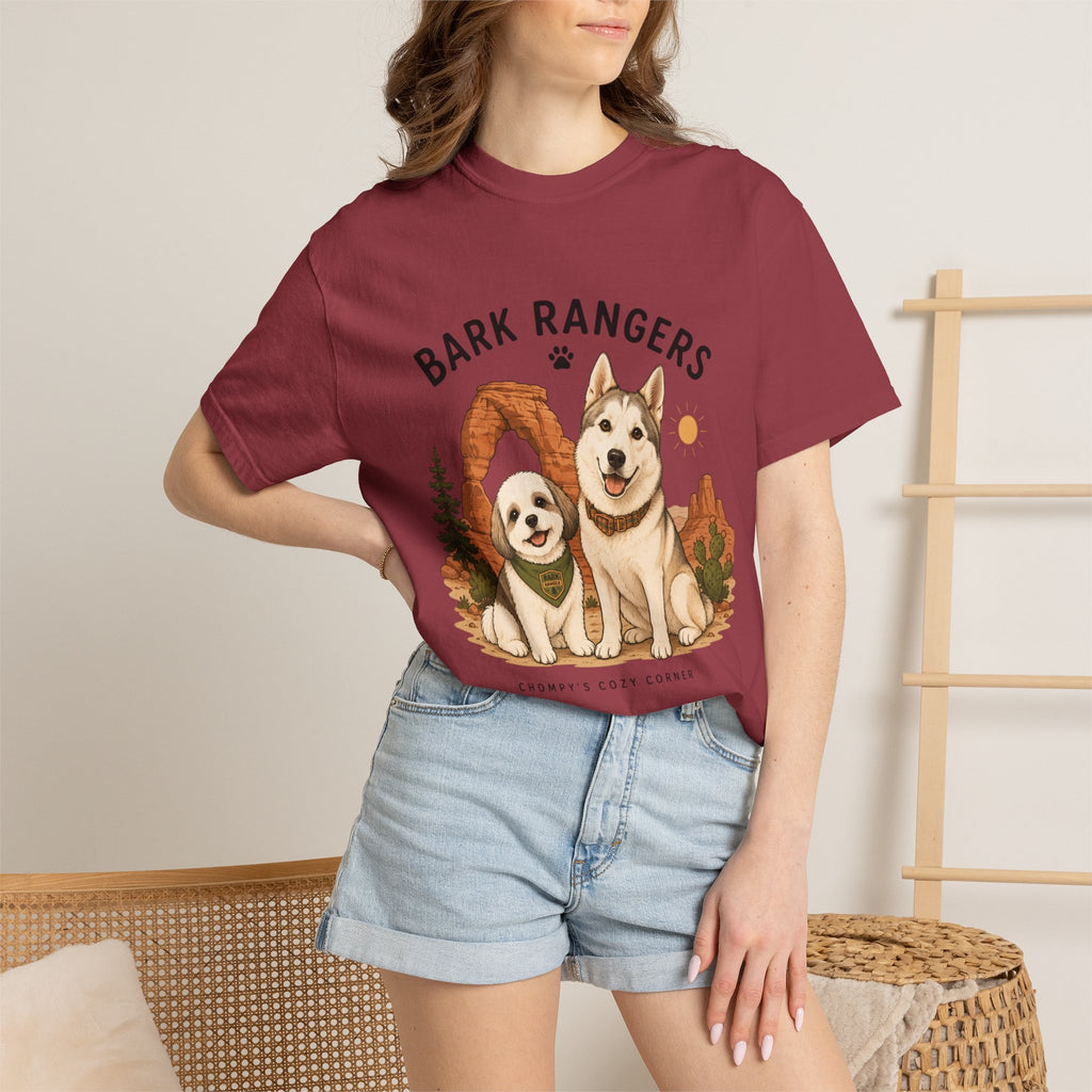 Chompy and Furriends ft. Boba: Bark Rangers T-Shirt — Cute Adventure Dog Graphic Tee