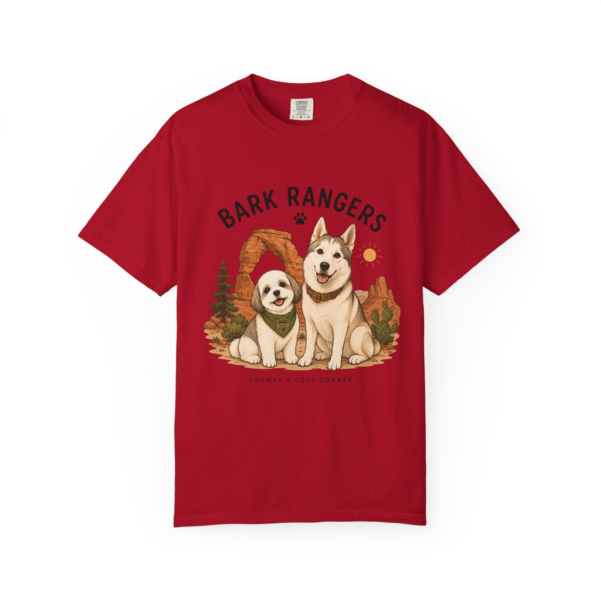 Chompy and Furriends ft. Boba: Bark Rangers T-Shirt — Cute Adventure Dog Graphic Tee