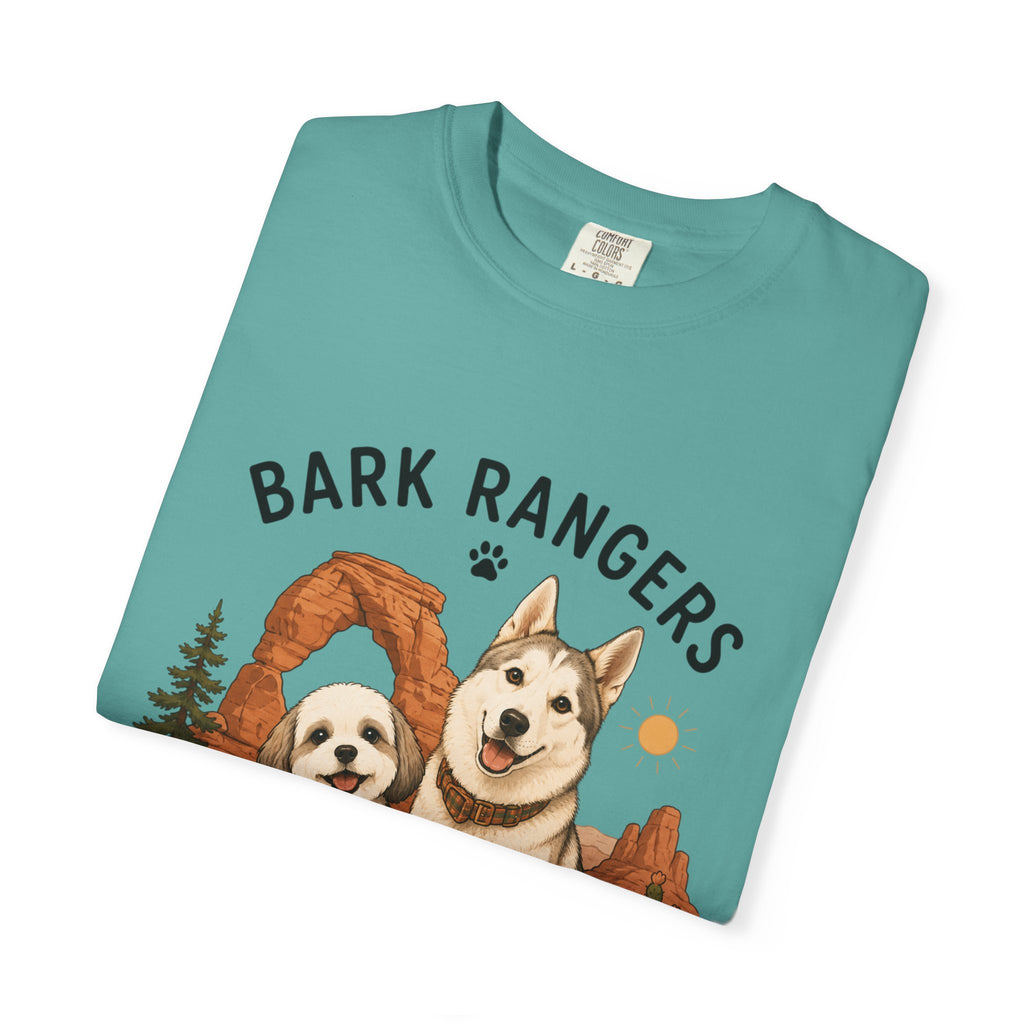Chompy and Furriends ft. Boba: Bark Rangers T-Shirt — Cute Adventure Dog Graphic Tee