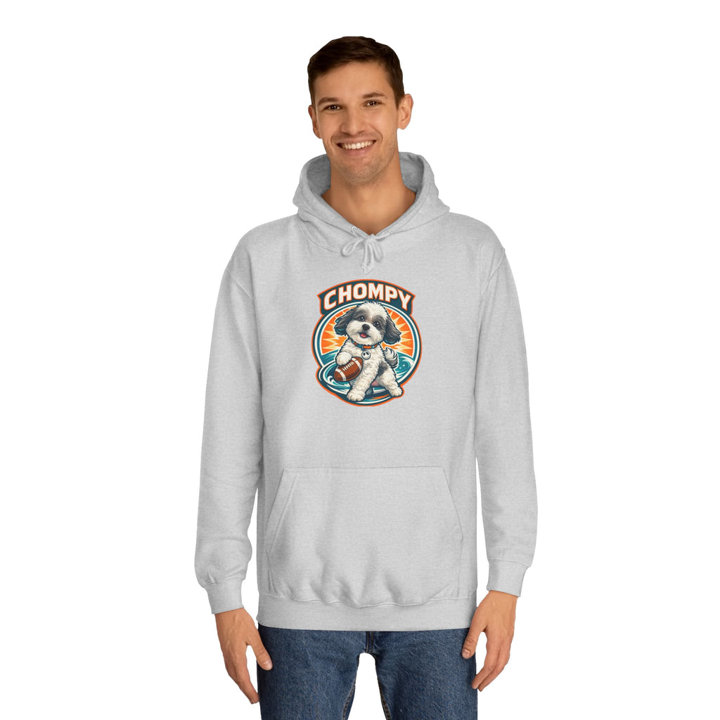 'Chompy' Football Cute Puppy Retro College Hoodie