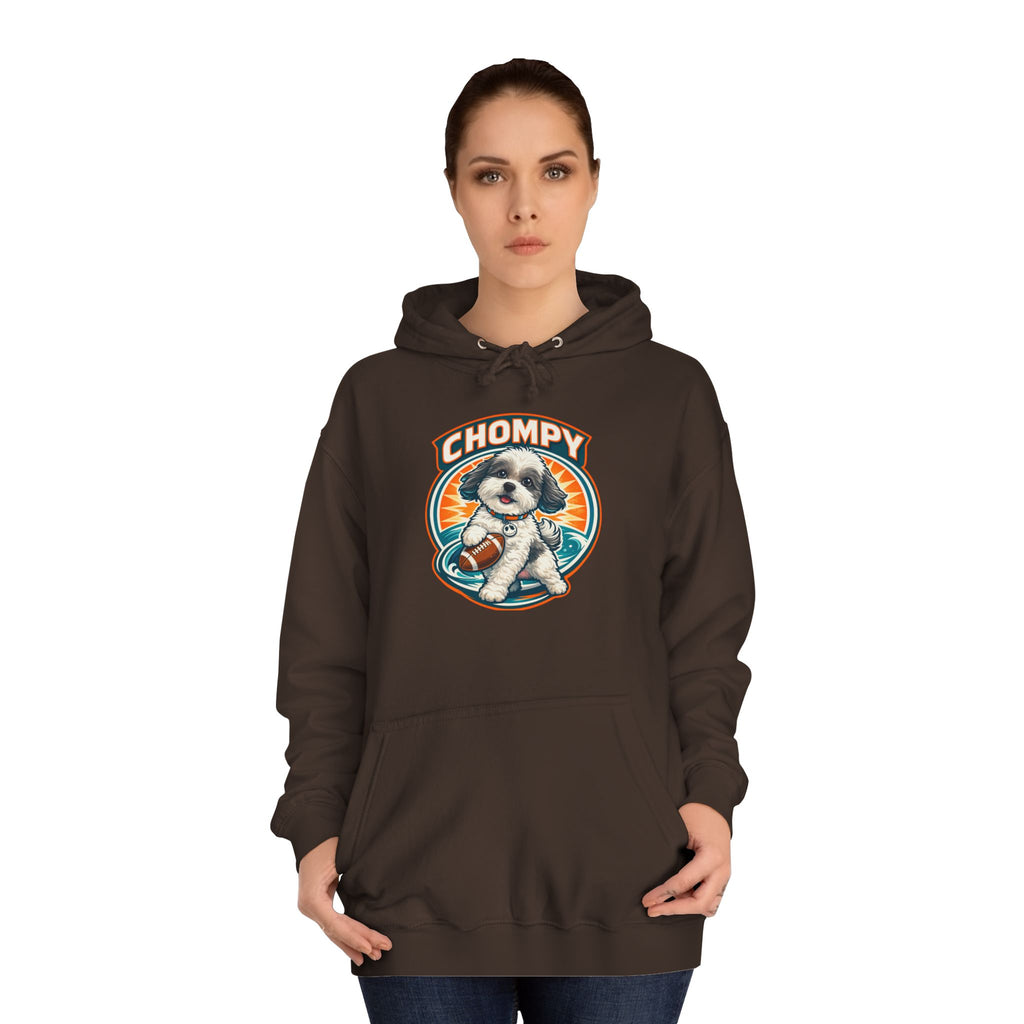 'Chompy' Football Cute Puppy Retro College Hoodie