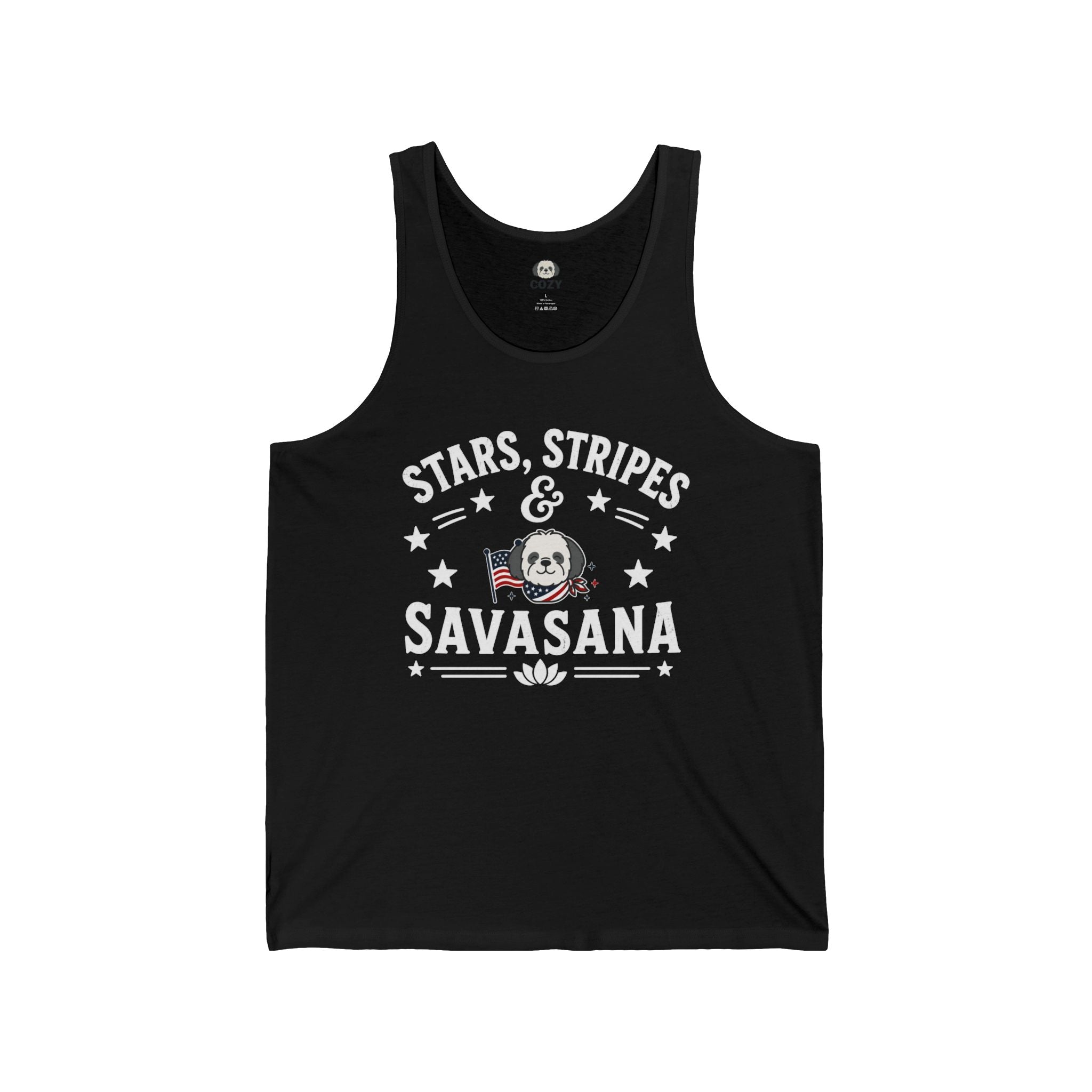 Stars, Stripes & Savasana Tank Top — Patriotic Yoga Tank