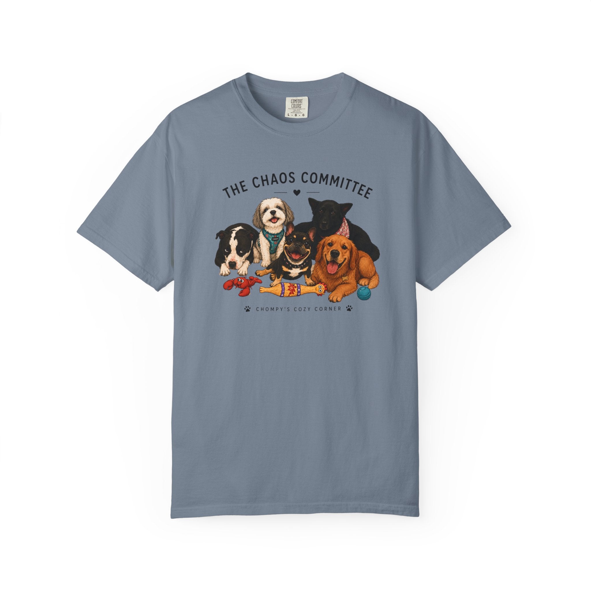 Chompy & Furriends ft. Fenlons: The Chaos Committee T-Shirt — Cute Pack of Dogs Graphic Tee