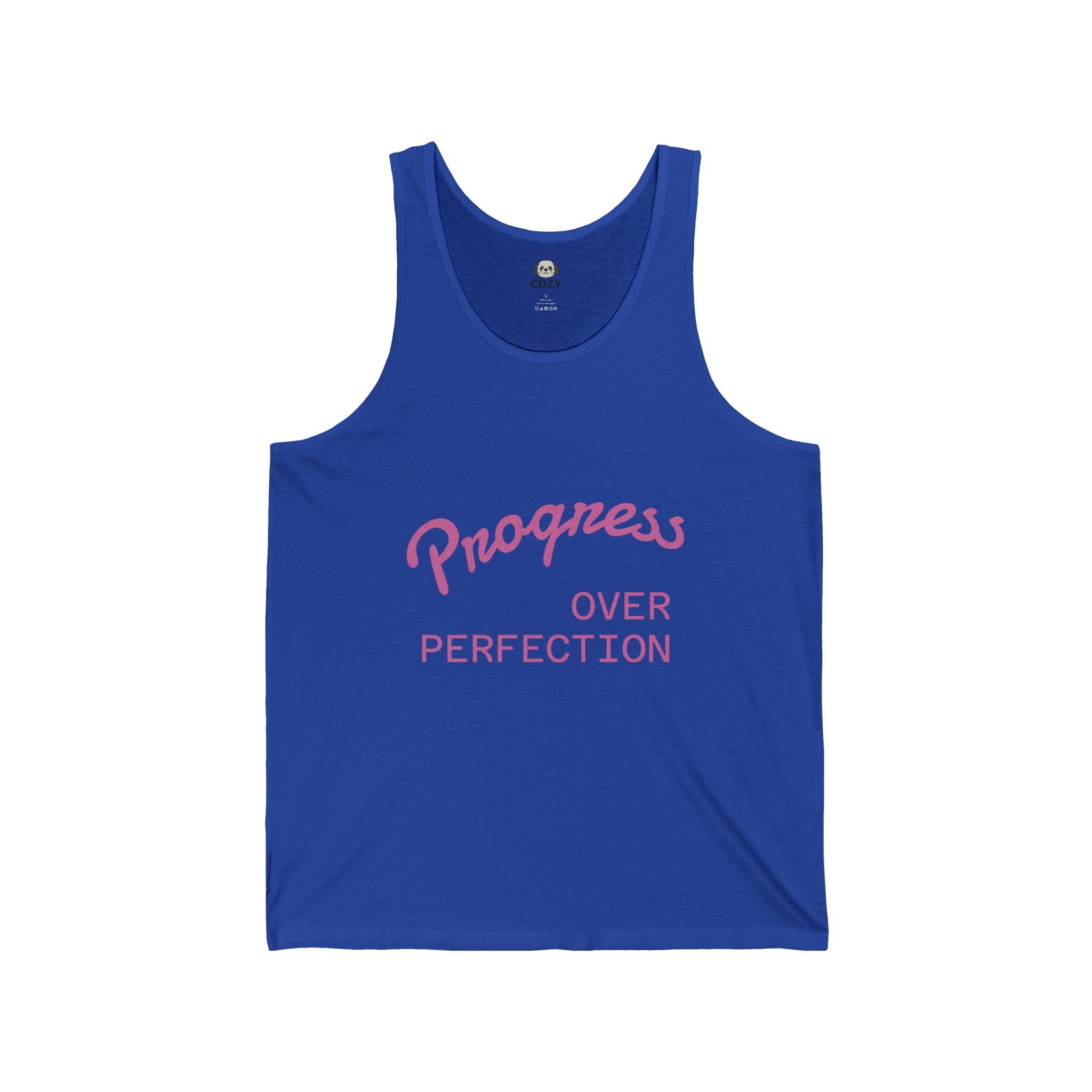 Progress Over Perfection Pink Tank Top