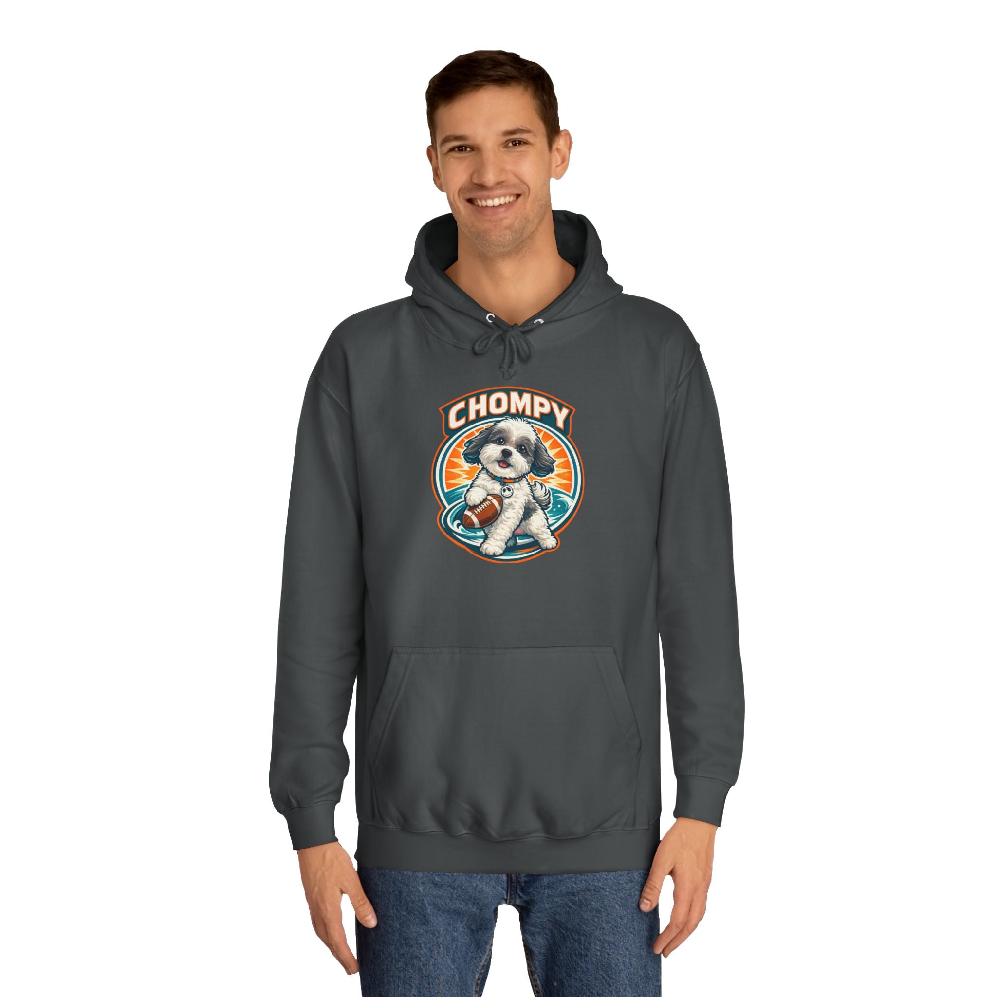 'Chompy' Football Cute Puppy Retro College Hoodie
