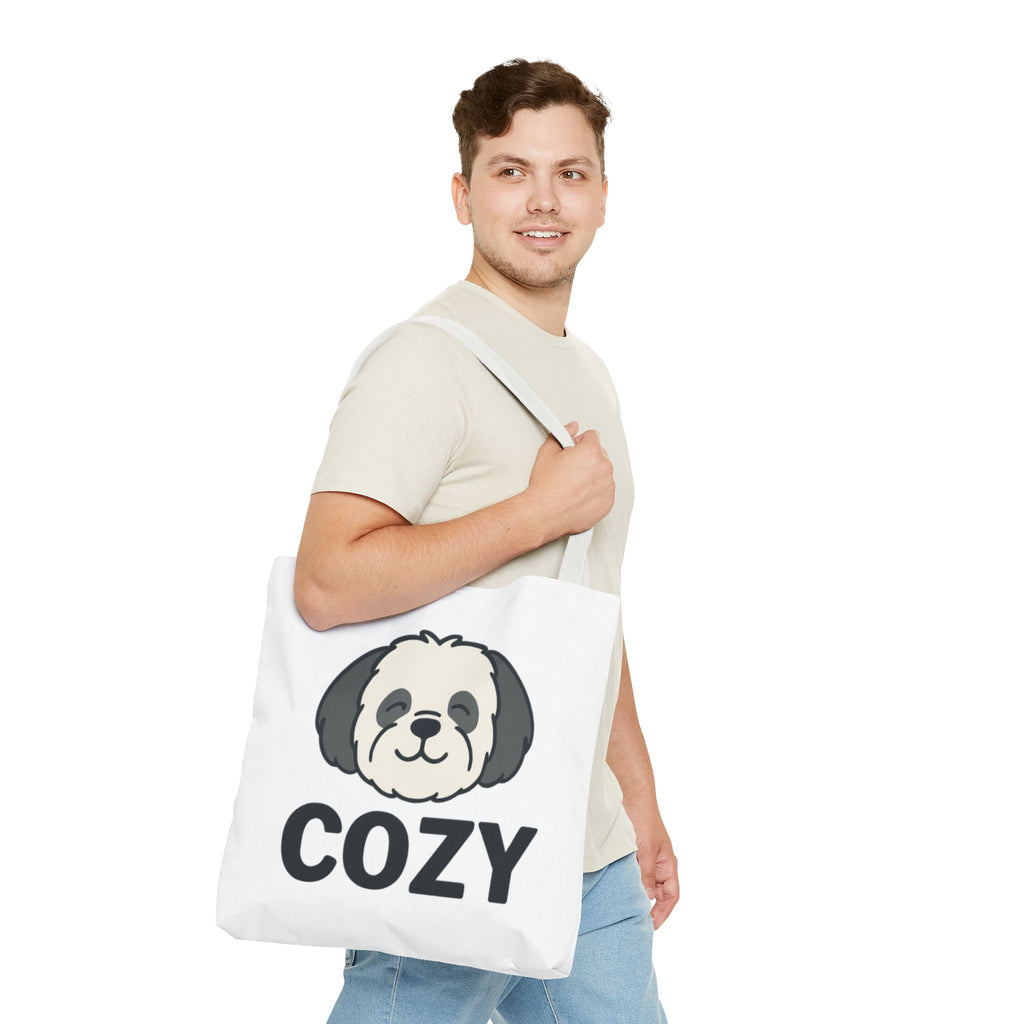 Cozy Shih Poo Tote Bag — Cute Shihpoo Dog Design