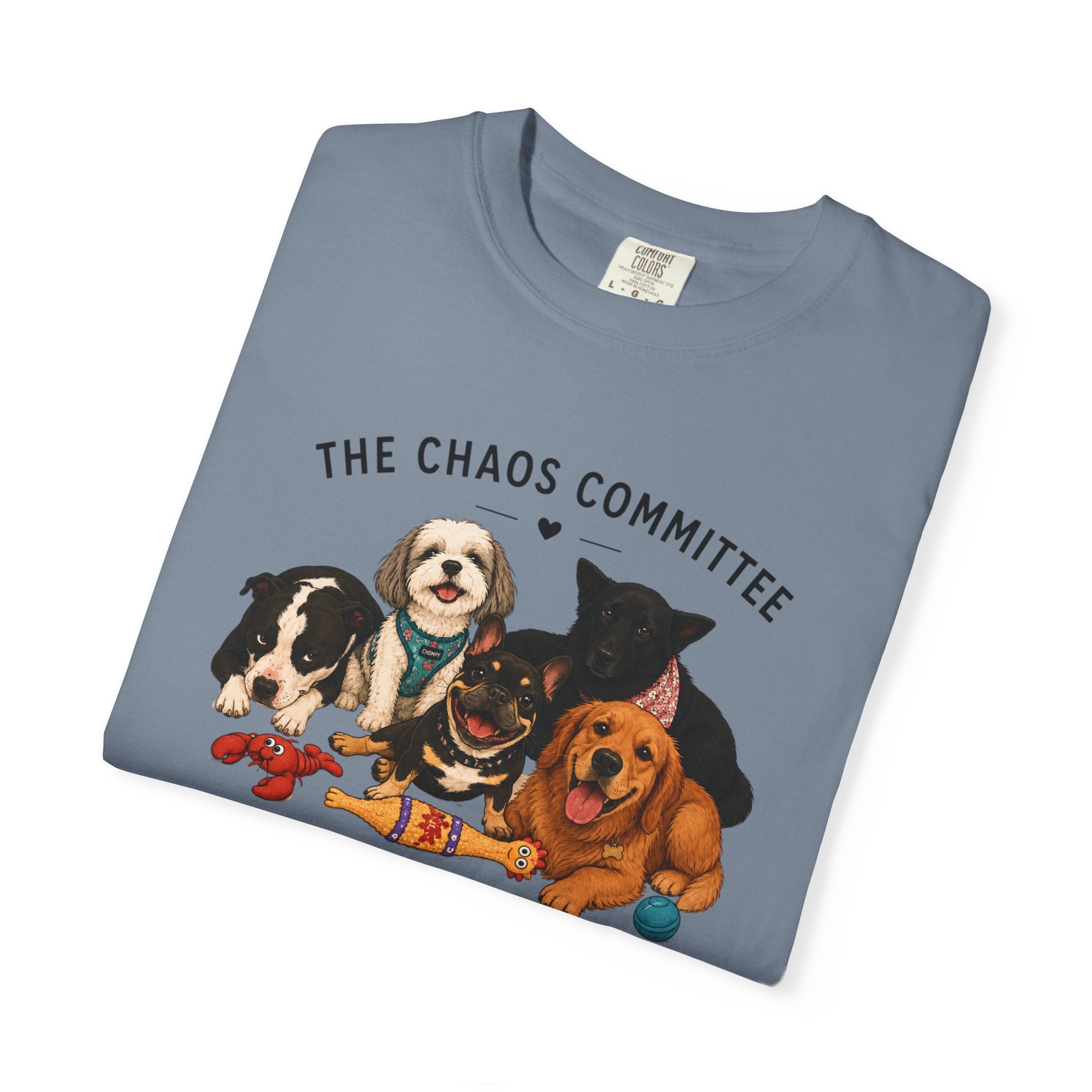Chompy & Furriends ft. Fenlons: The Chaos Committee T-Shirt — Cute Pack of Dogs Graphic Tee