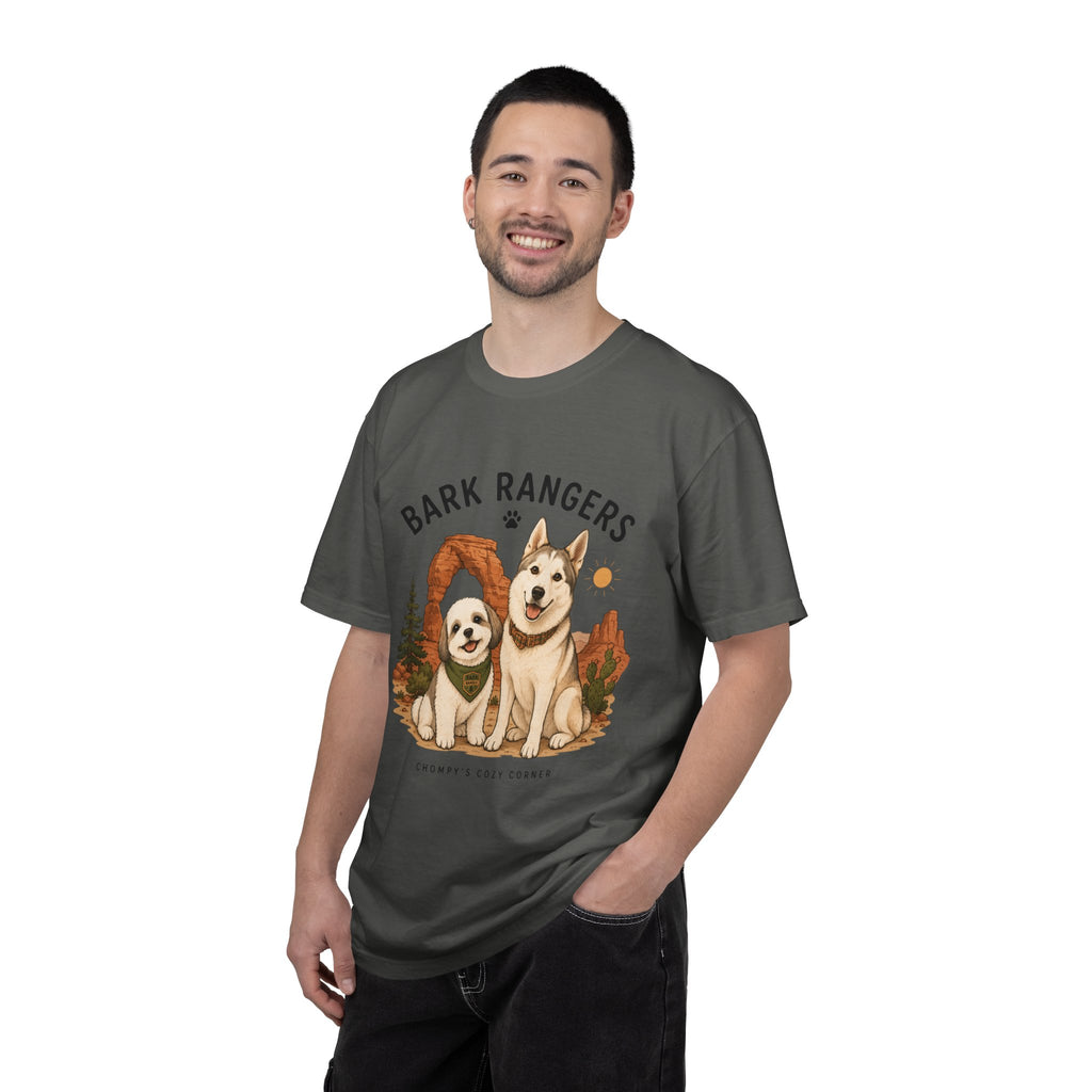 Chompy and Furriends ft. Boba: Bark Rangers T-Shirt — Cute Adventure Dog Graphic Tee