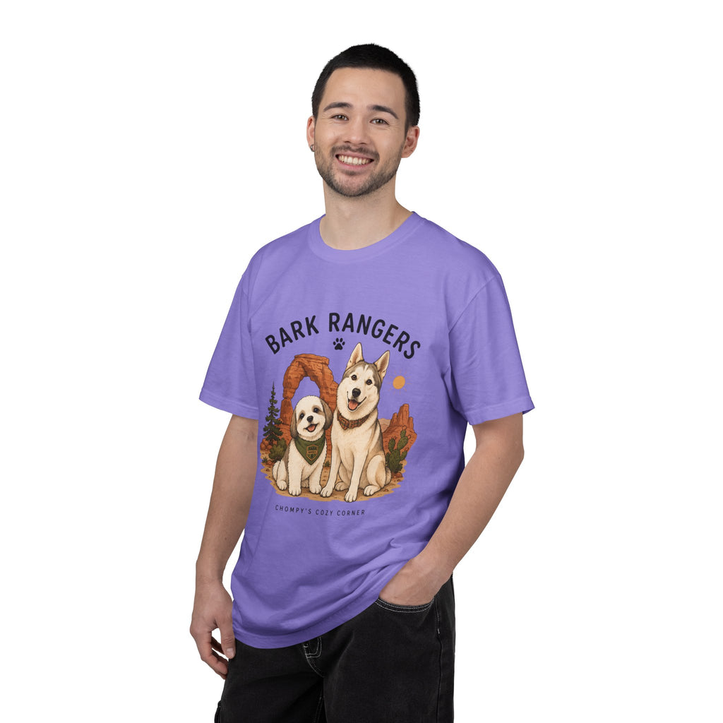 Chompy and Furriends ft. Boba: Bark Rangers T-Shirt — Cute Adventure Dog Graphic Tee