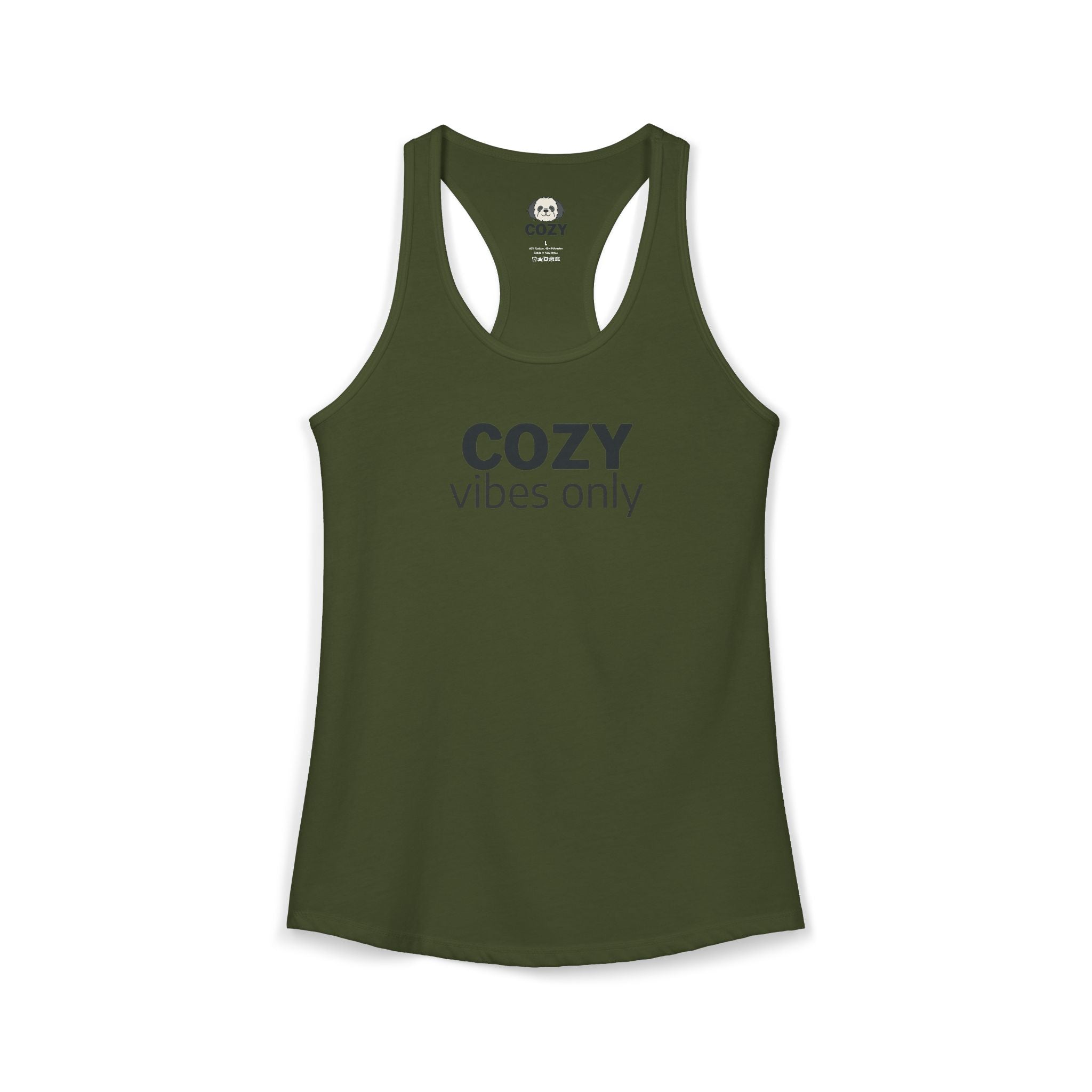 Cozy Vibes Only Racerback Tank — Women's Yoga Tank Top