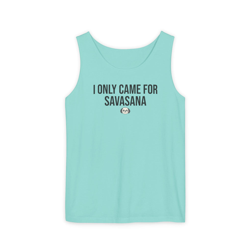 Yoga Tank Top — "I Only Came for Savasana" Shih Poo Design